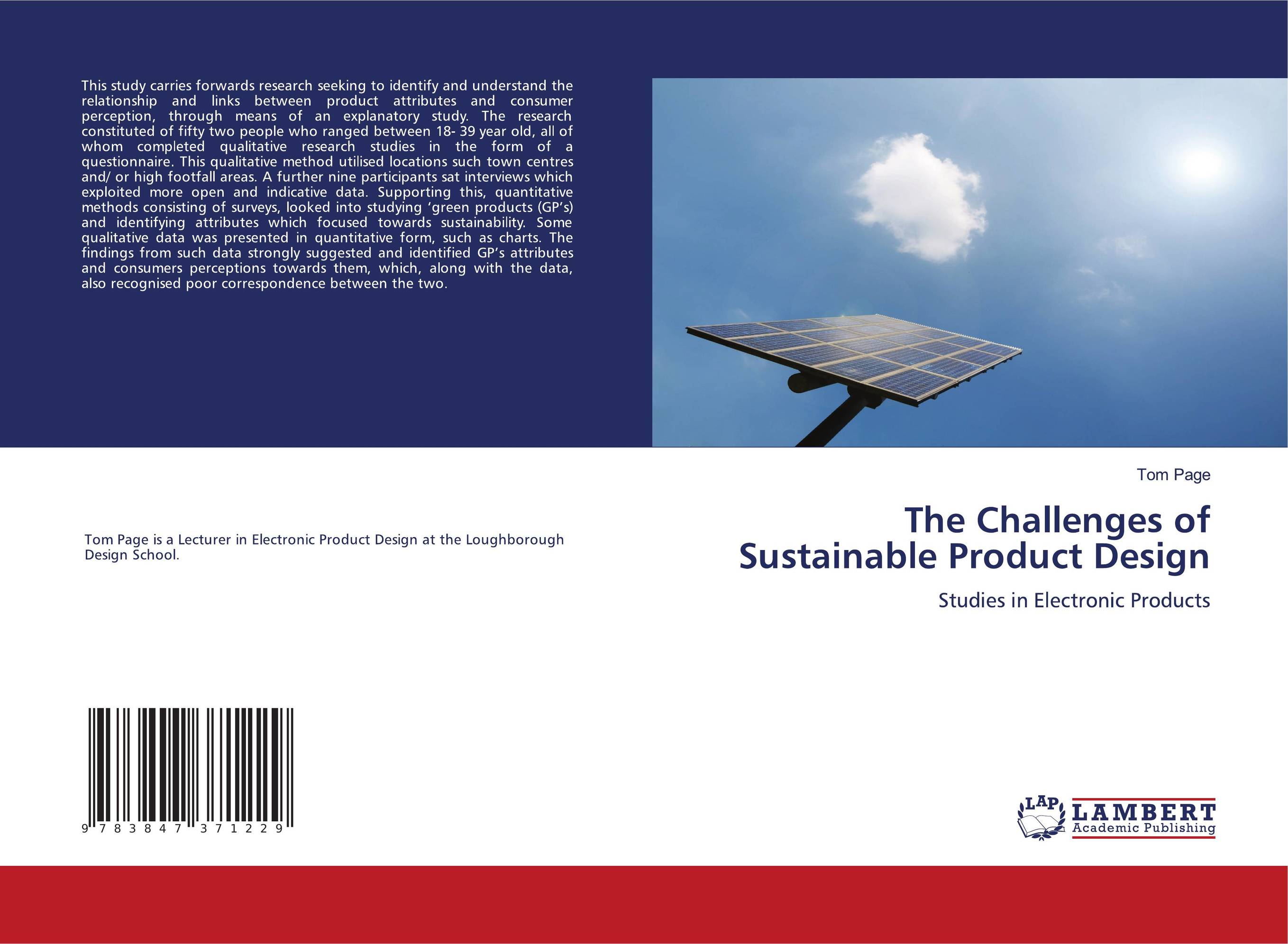 The Challenges of Sustainable Product Design. Studies in Electronic Products.