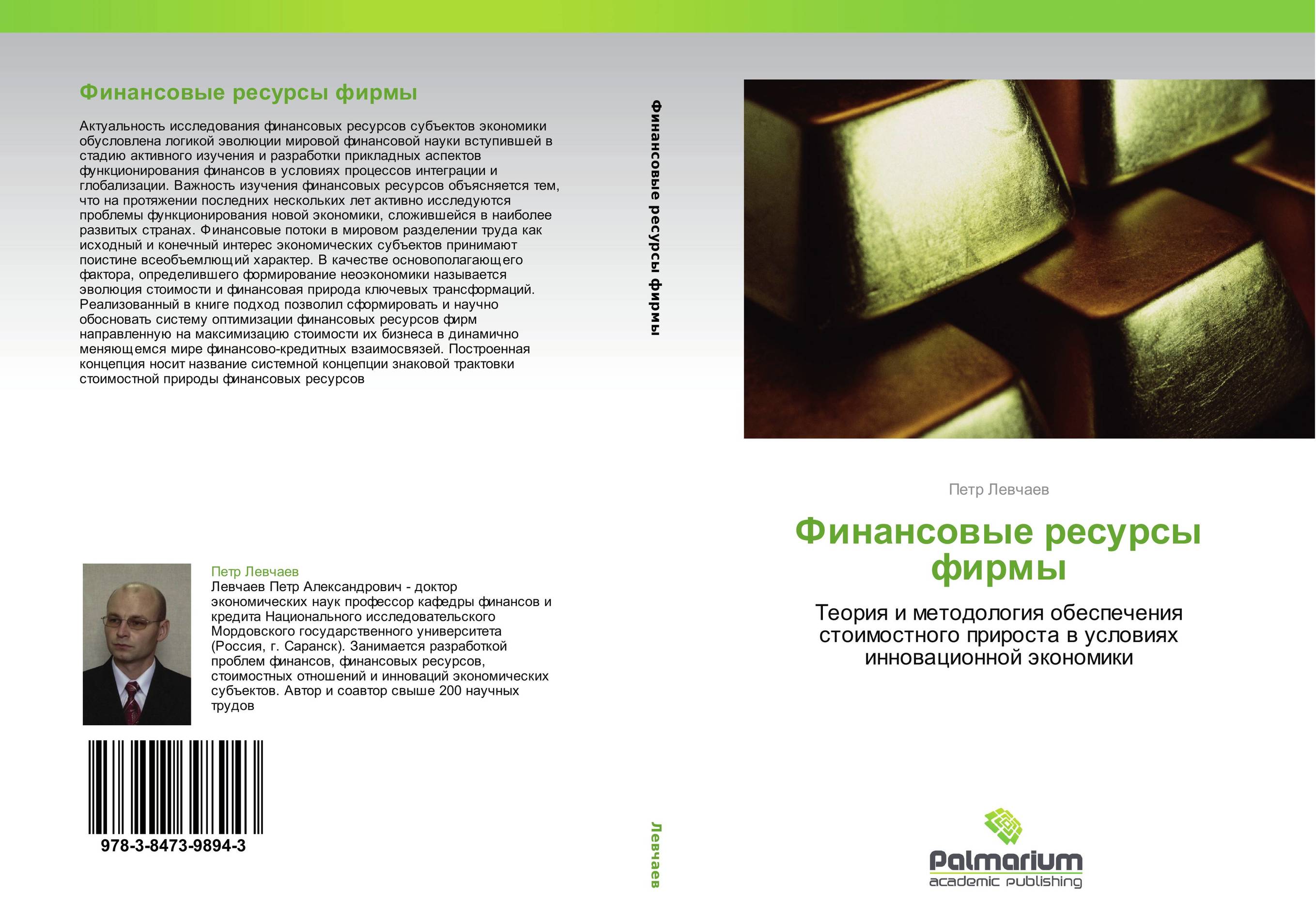 Финансовые ресурсы фирмы. Теория и методология обеспечения стоимостного прироста в условиях инновационной экономики.