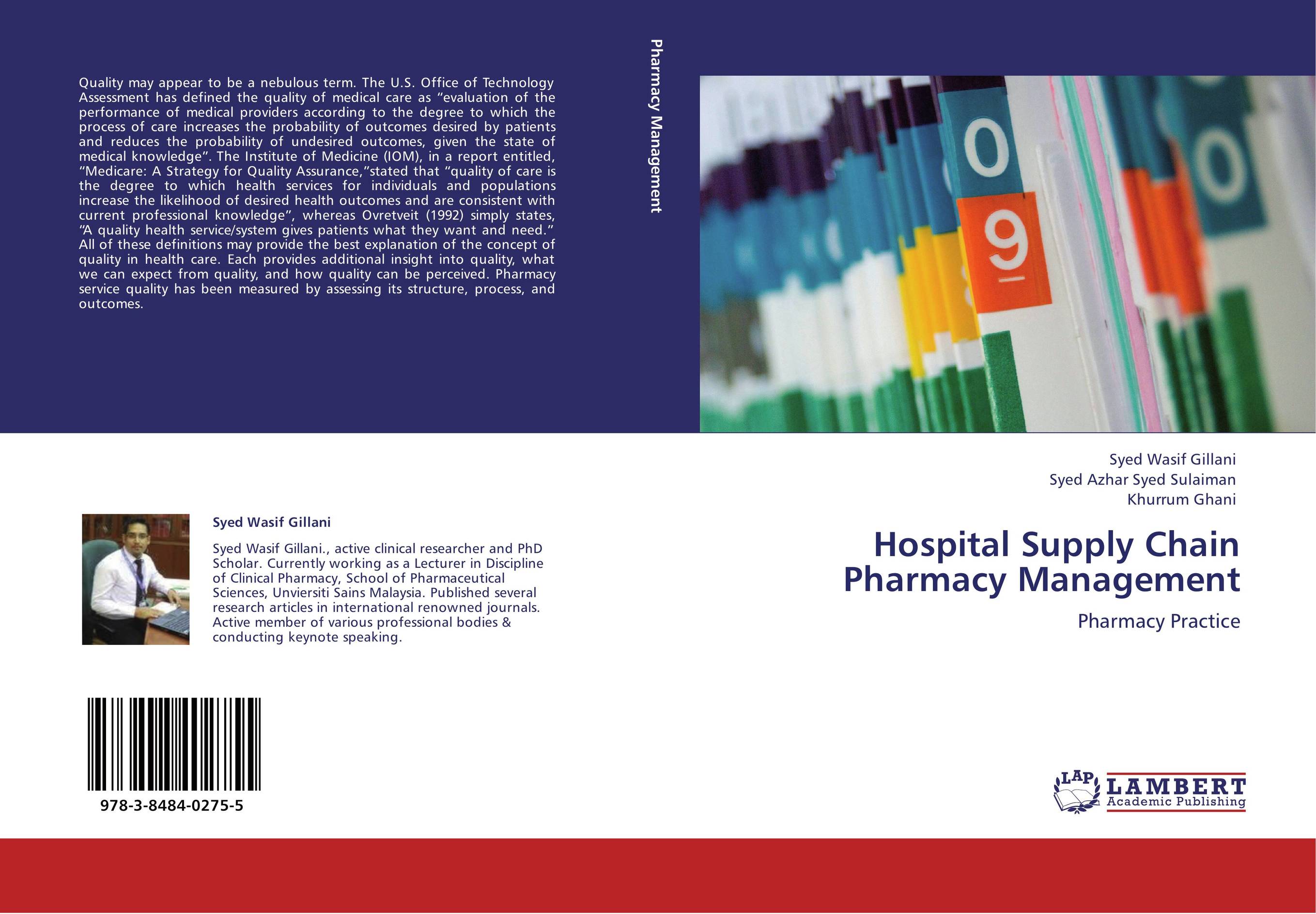 Hospital Supply Chain Pharmacy Management. Pharmacy Practice.