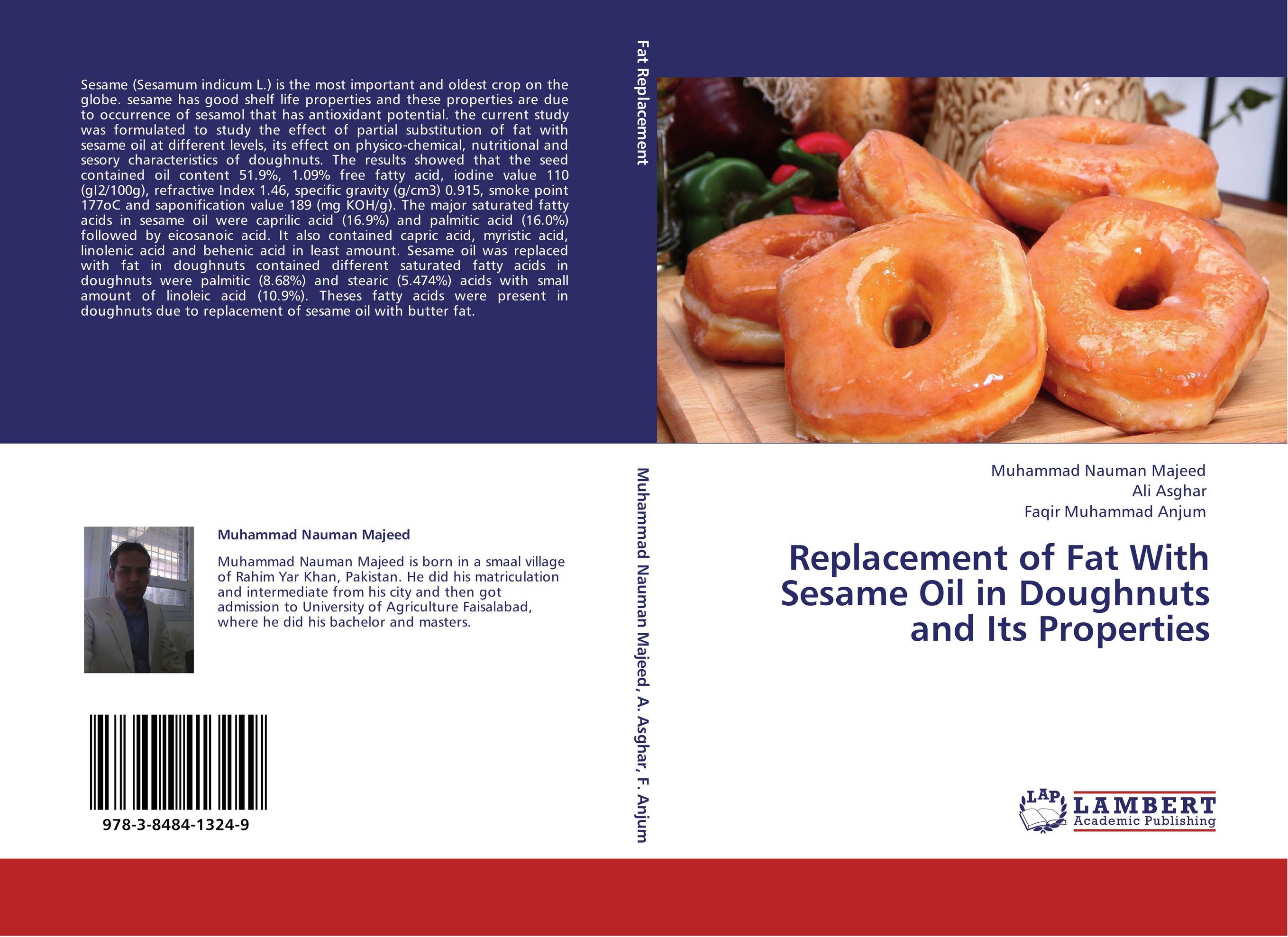 Replacement of Fat With Sesame Oil in Doughnuts and Its Properties..