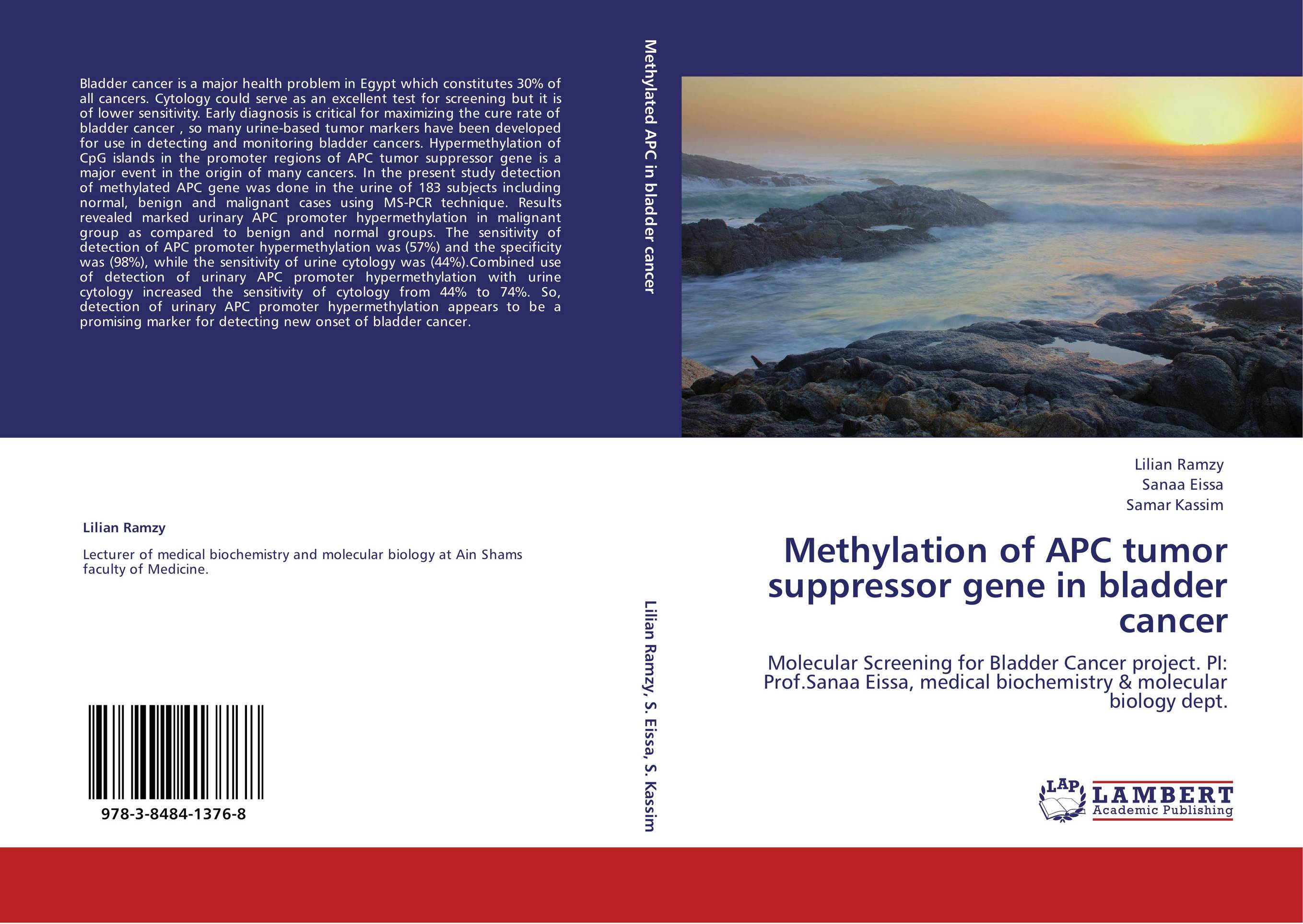 Methylation of APC  tumor suppressor gene in bladder cancer. Molecular Screening for Bladder Cancer project. PI: Prof.Sanaa Eissa, medical biochemistry &amp;amp; molecular biology dept..
