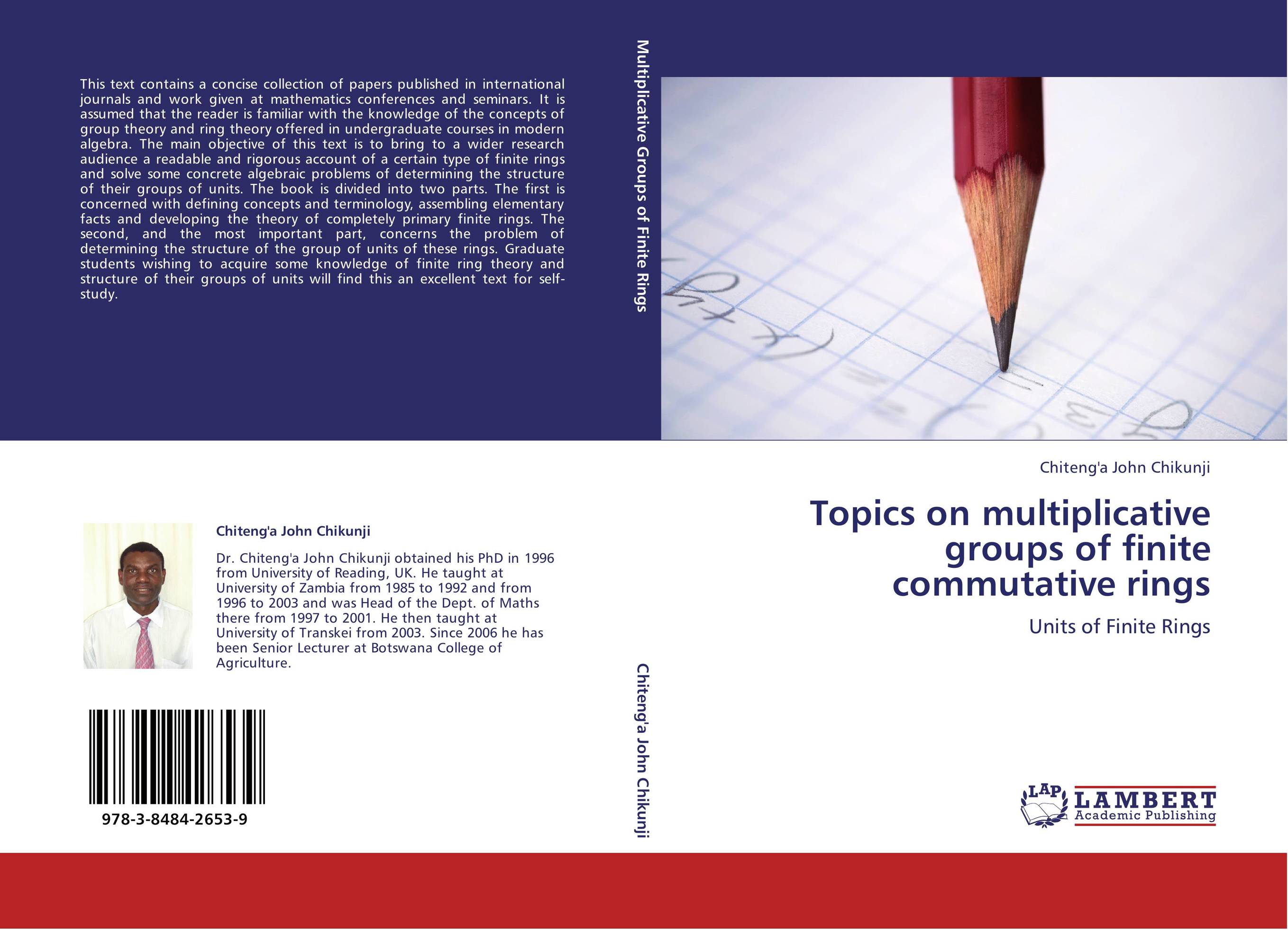 Topics on multiplicative groups of finite commutative rings. Units of Finite Rings.