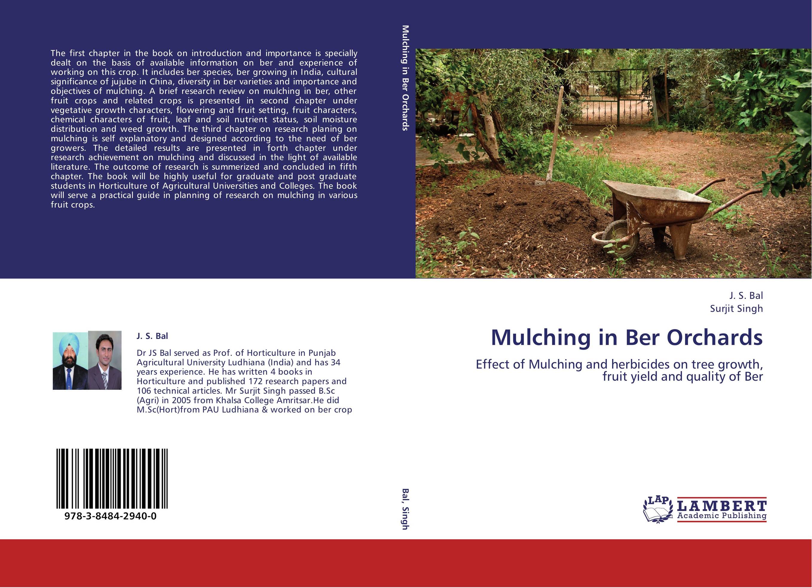 Mulching in Ber Orchards. Effect of Mulching and herbicides on tree growth, fruit yield and quality of Ber.