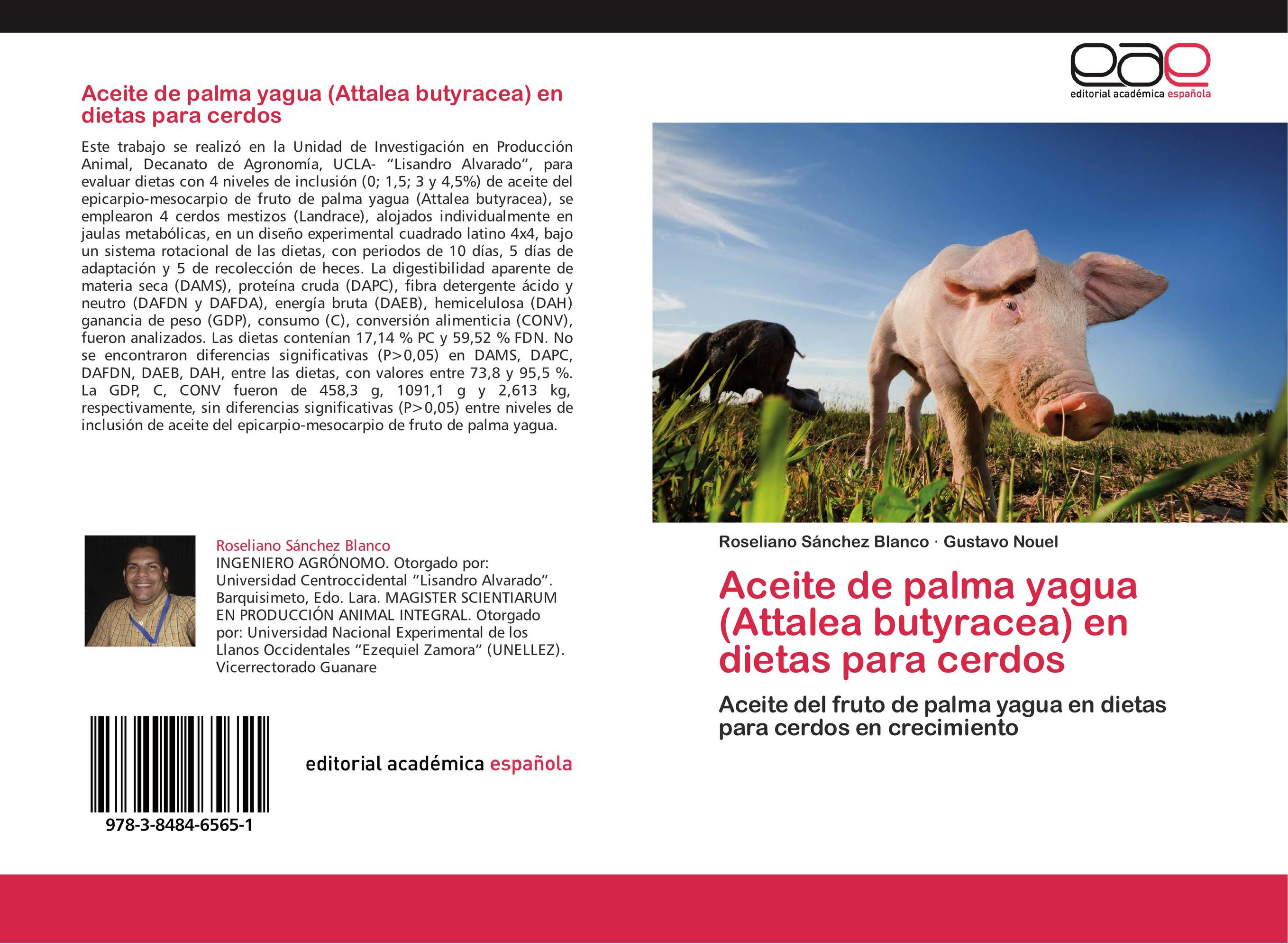 Aceite de palma yagua (Attalea butyracea) en dietas para cerdos