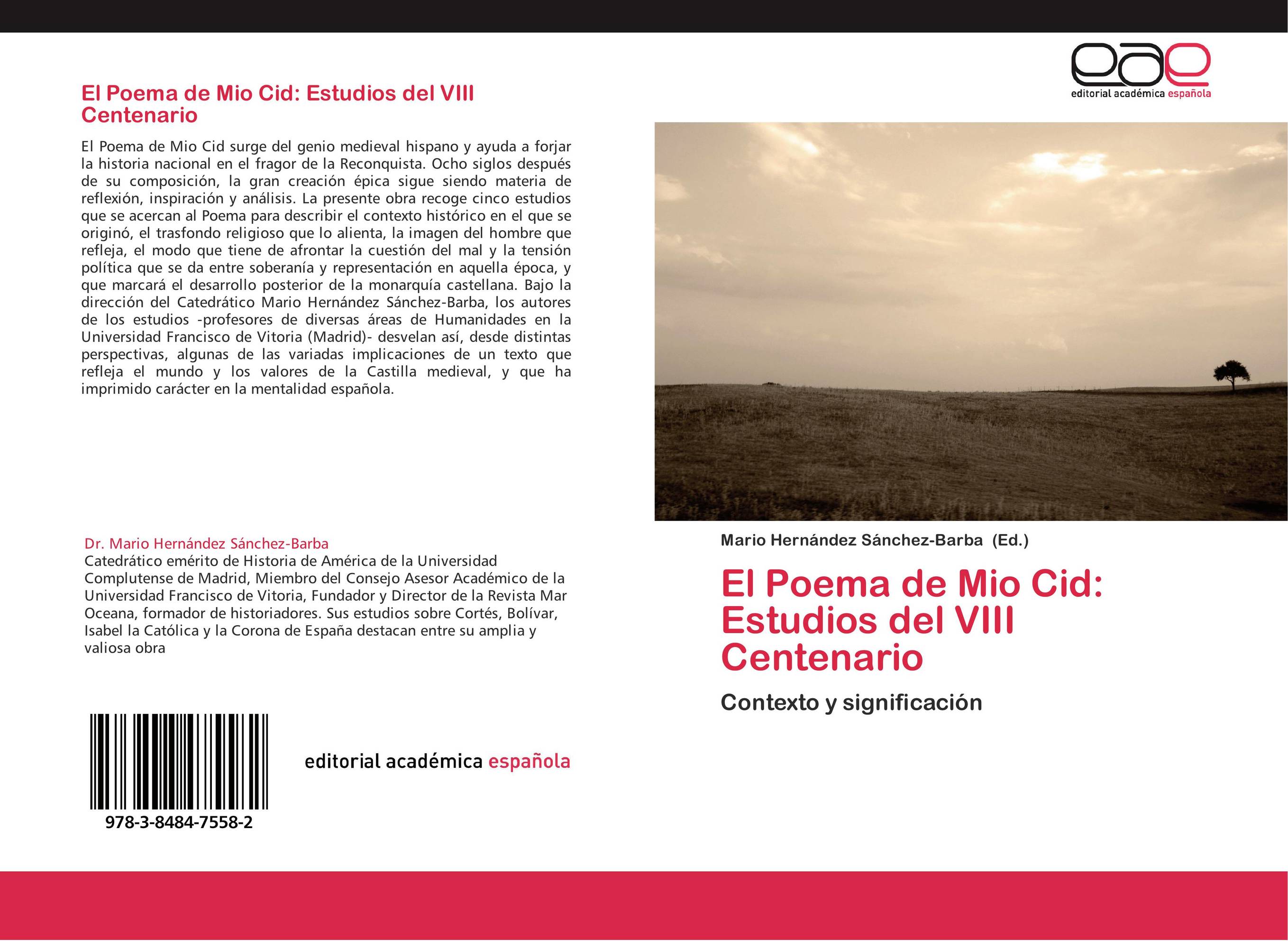 El Poema de Mio Cid: Estudios del VIII Centenario