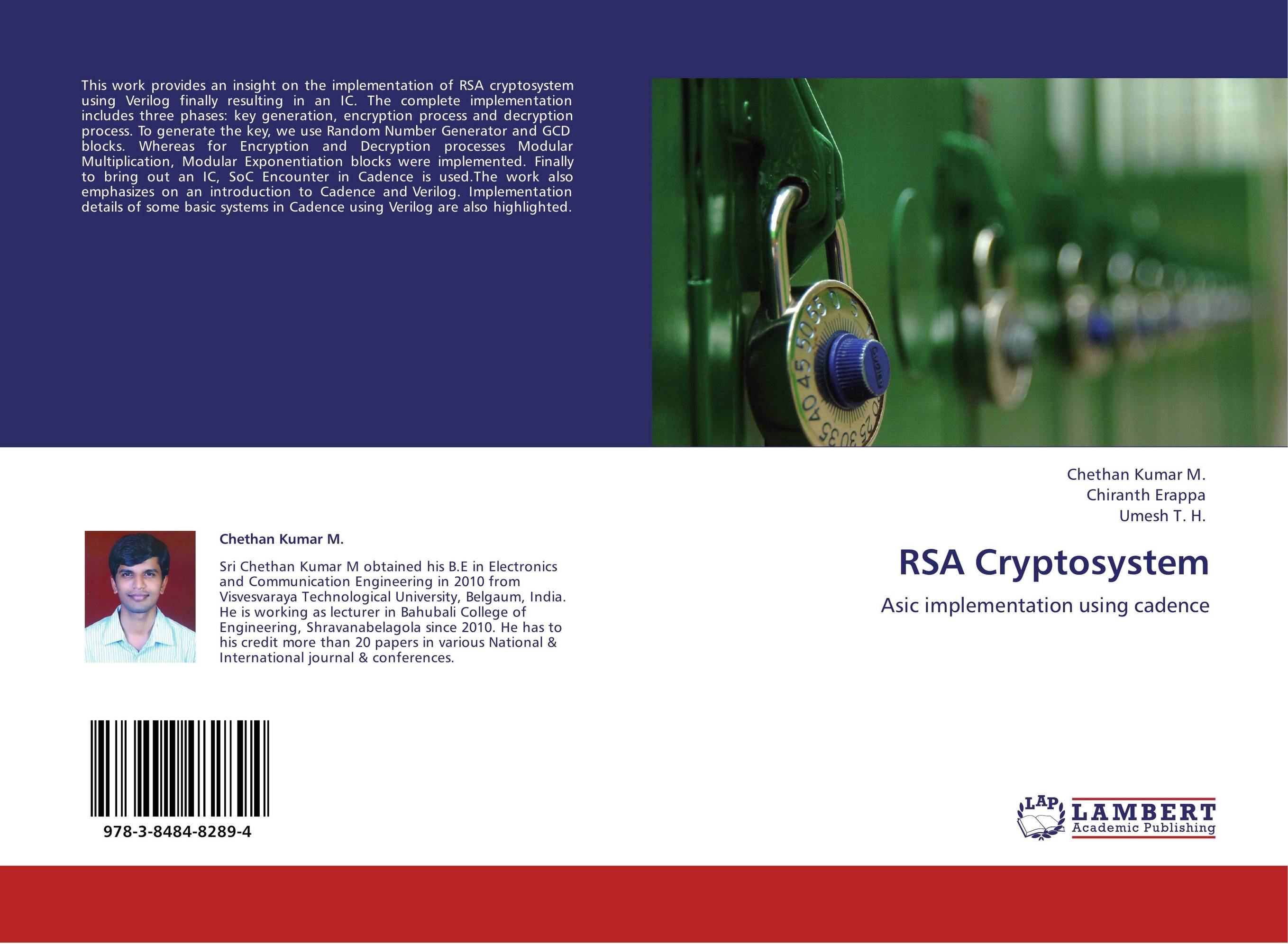 RSA Cryptosystem. Asic implementation using cadence.