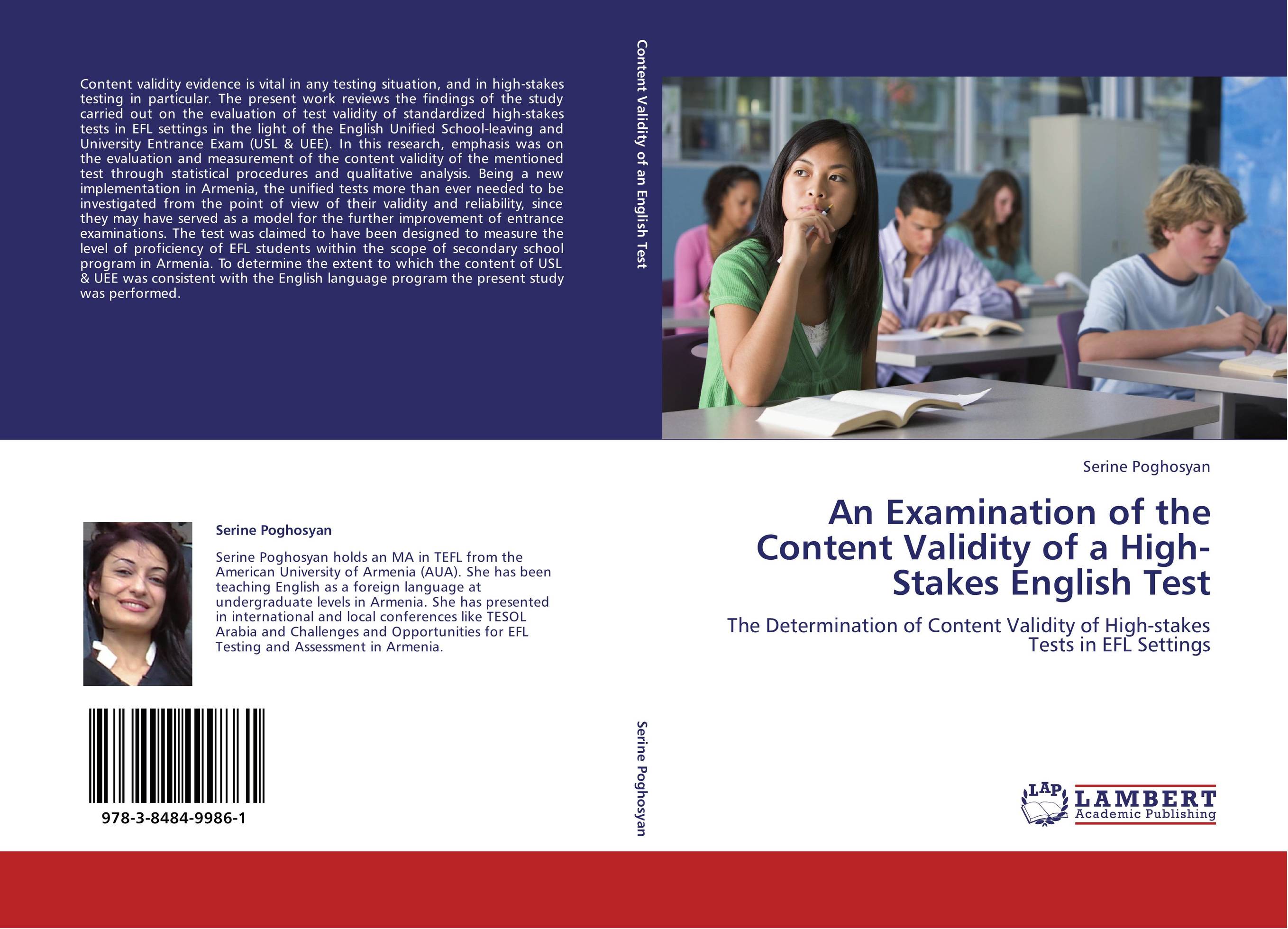 An Examination of the Content Validity of a High-Stakes English Test. The Determination of Content Validity of High-stakes Tests in EFL Settings.