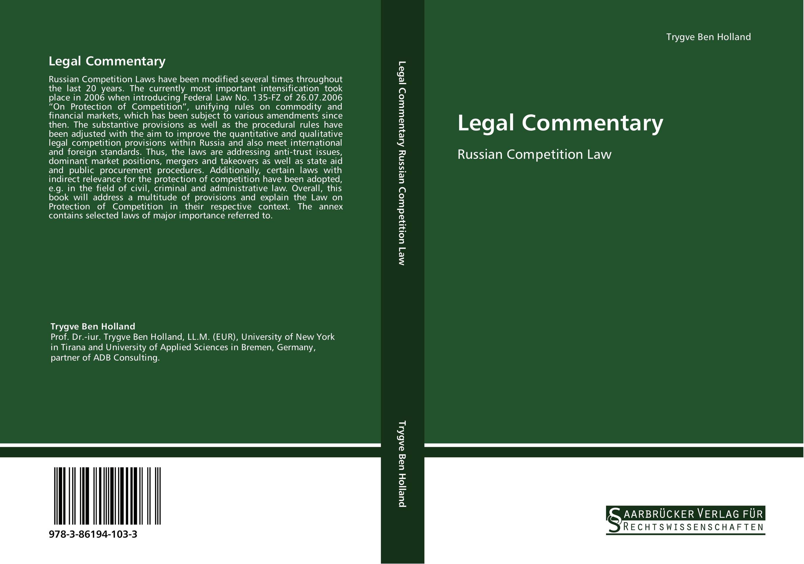 Legal Commentary. Russian Competition Law.