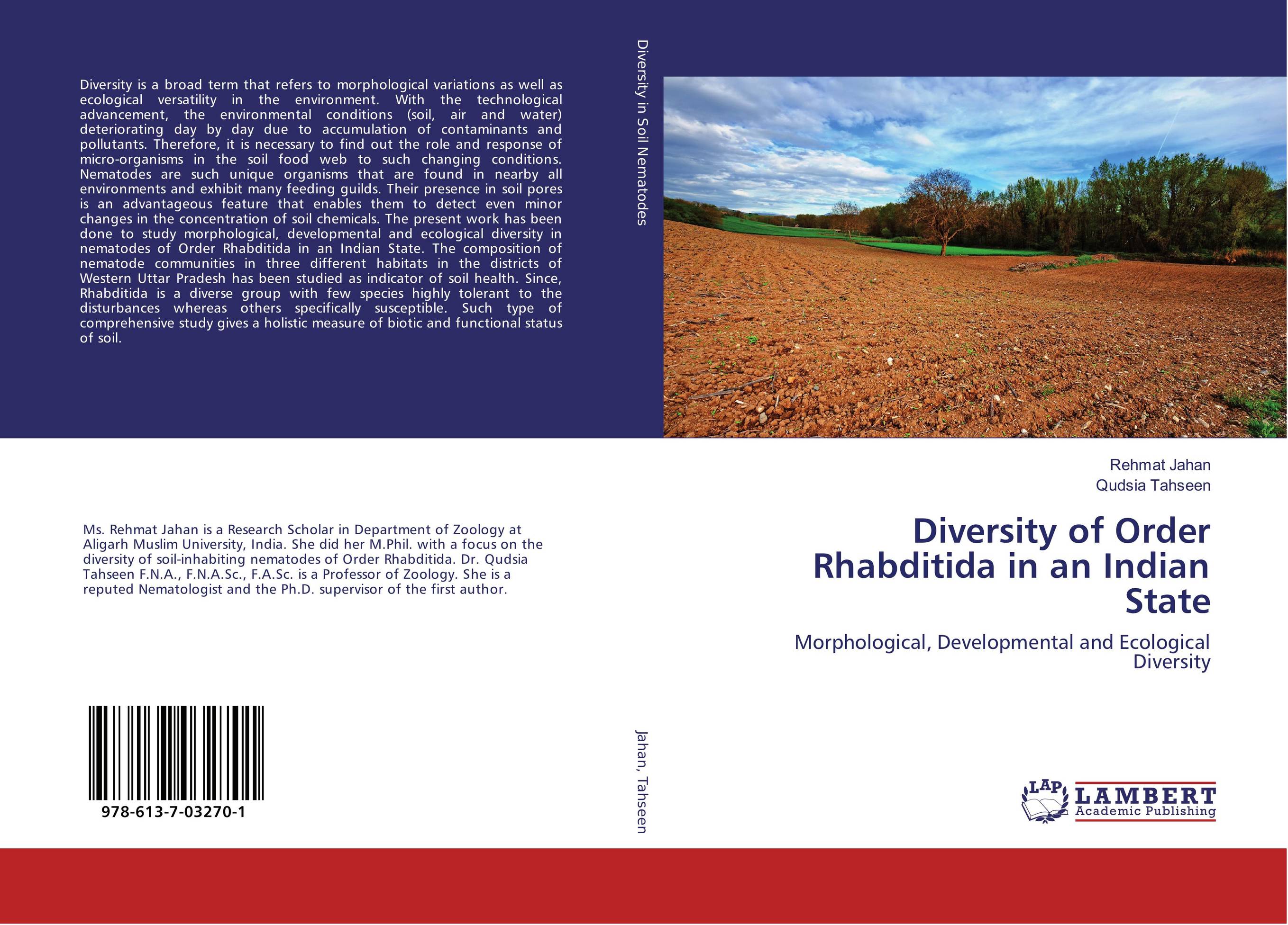 Diversity of Order Rhabditida in an Indian State. Morphological, Developmental and Ecological Diversity.
