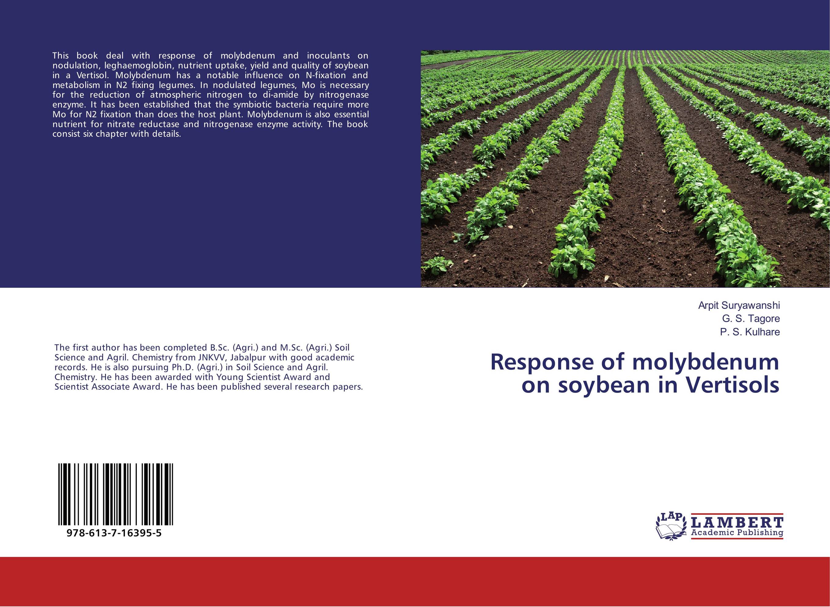 Response of molybdenum on soybean in Vertisols..
