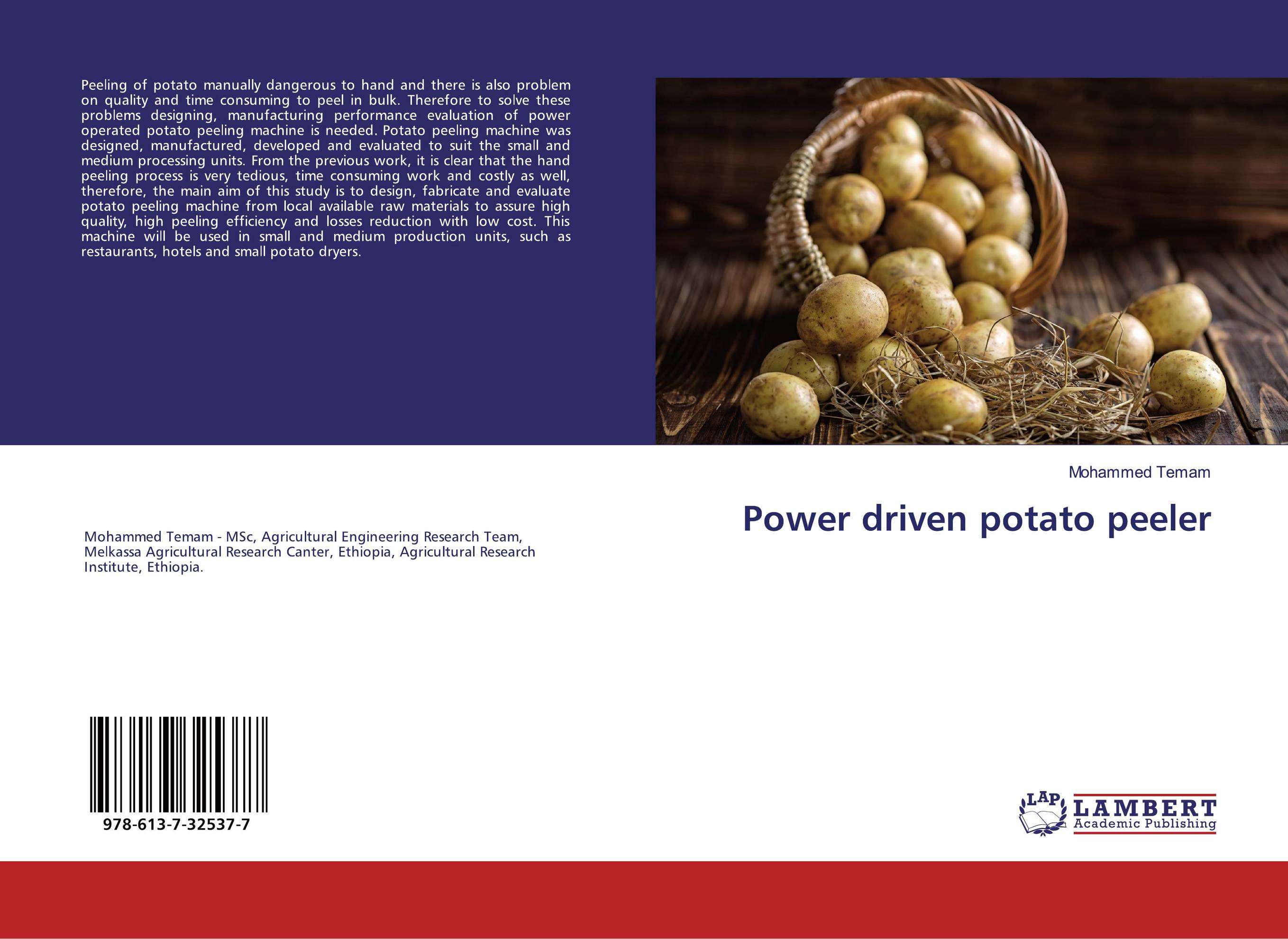 Power driven potato peeler..