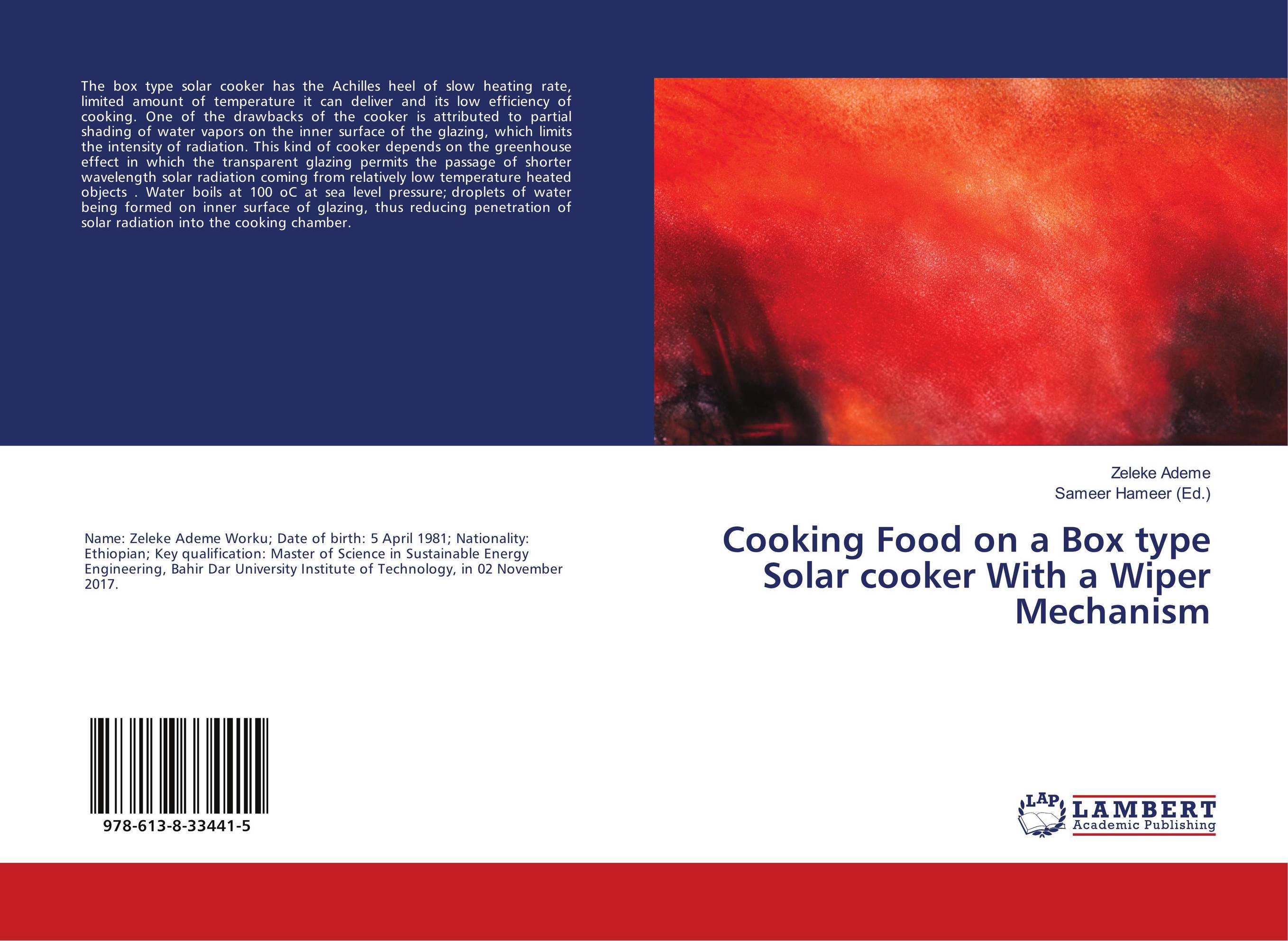 Cooking Food on a Box type Solar cooker With a Wiper Mechanism..