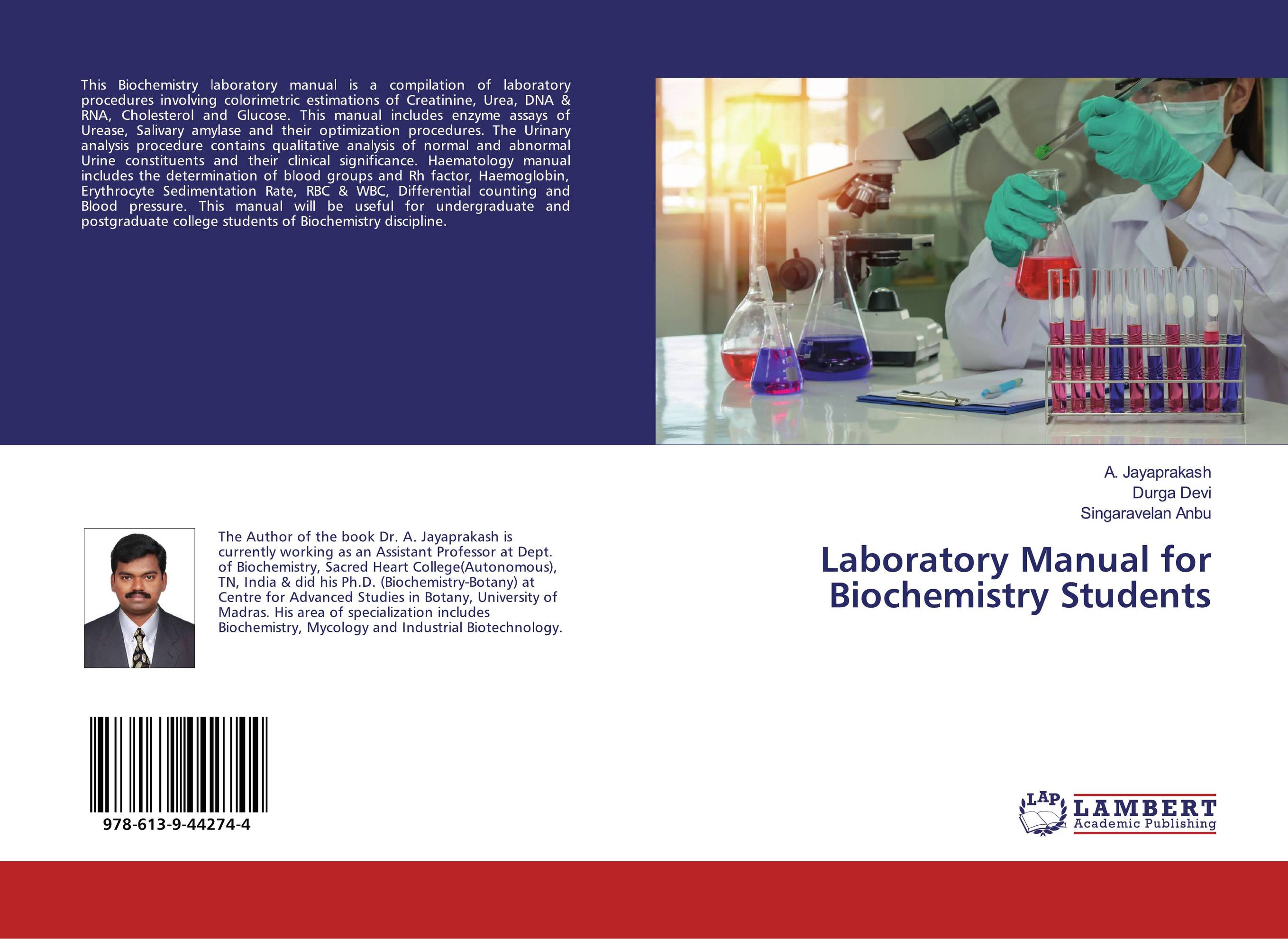 Laboratory Manual for Biochemistry Students..