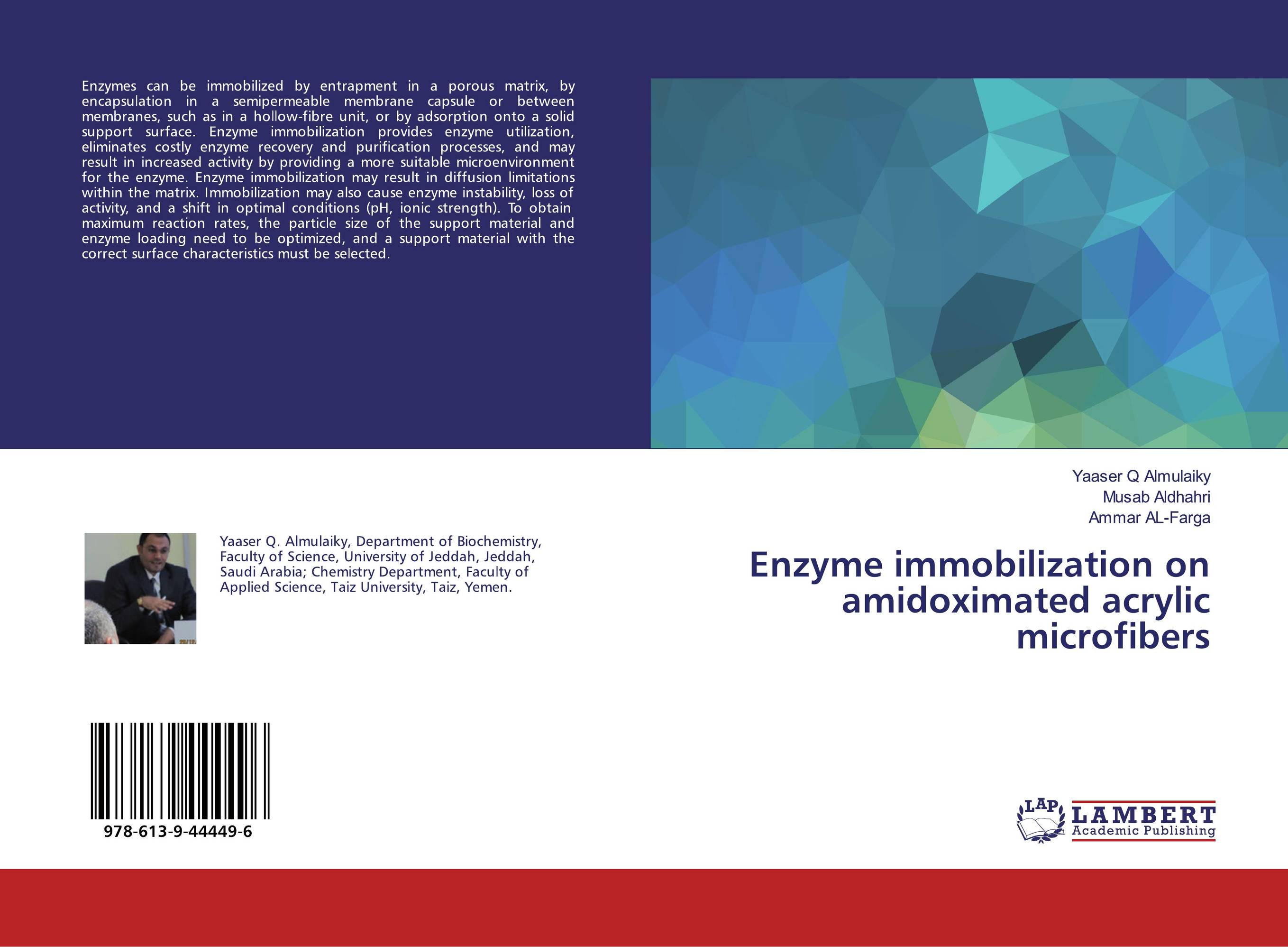 Enzyme immobilization on amidoximated acrylic microfibers..