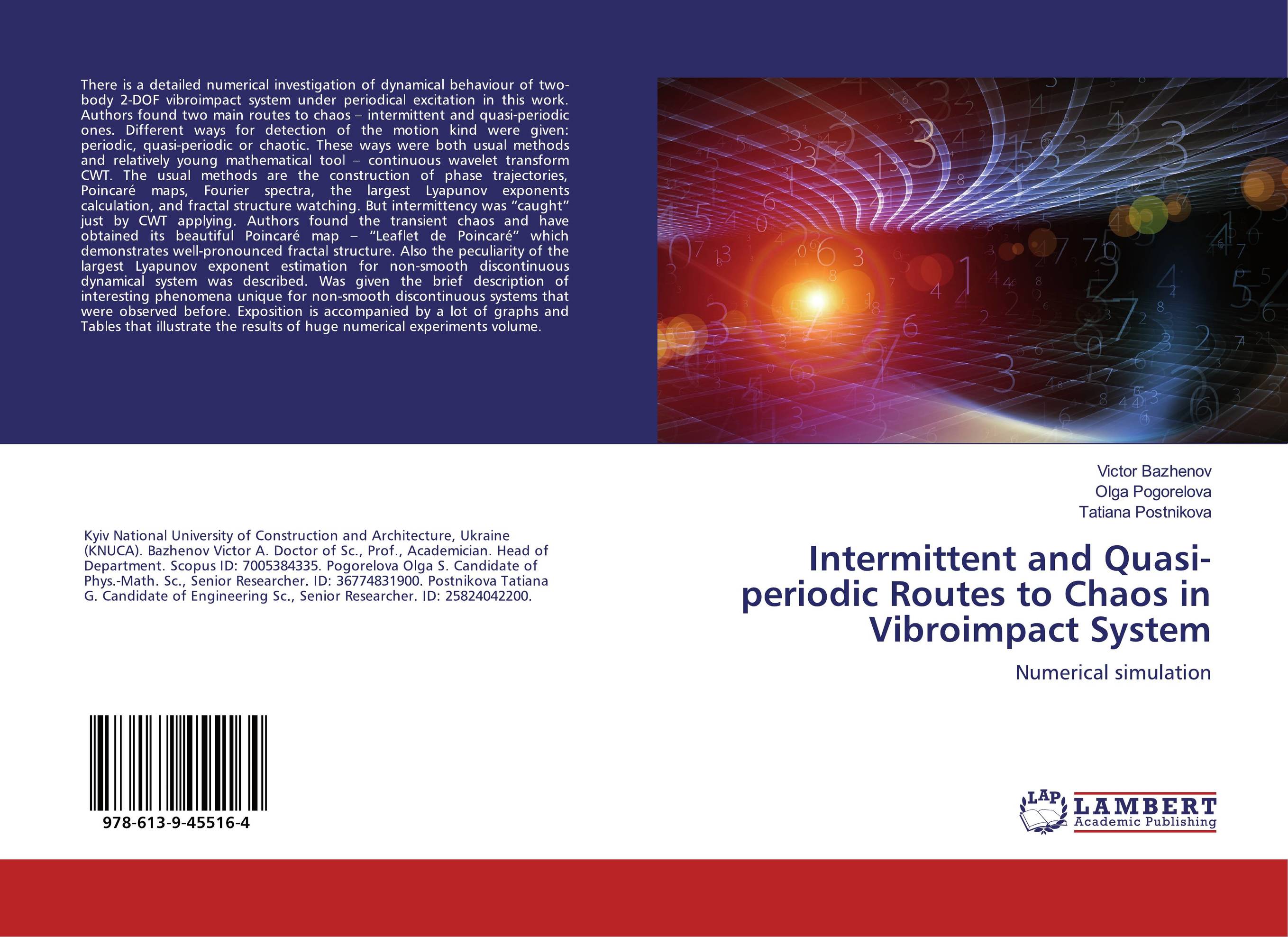Intermittent and Quasi-periodic Routes to Chaos in Vibroimpact System. Numerical simulation.