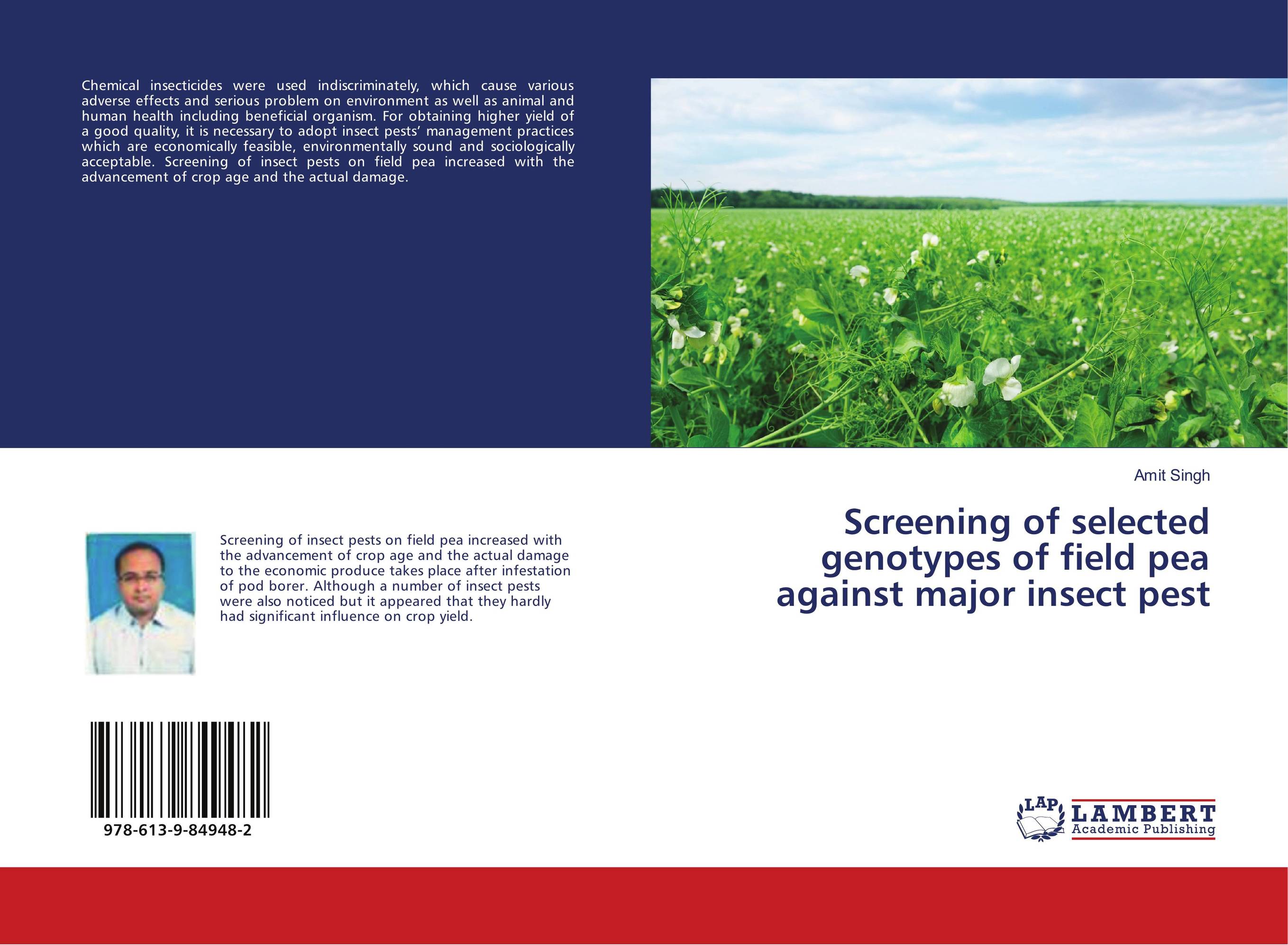 Screening of selected genotypes of field pea against major insect pest..