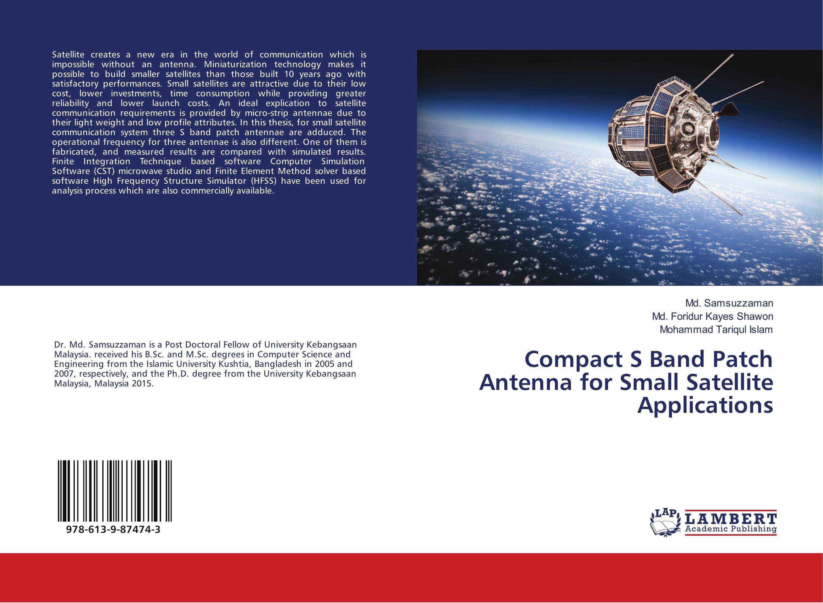 Compact S Band Patch Antenna for Small Satellite Applications..