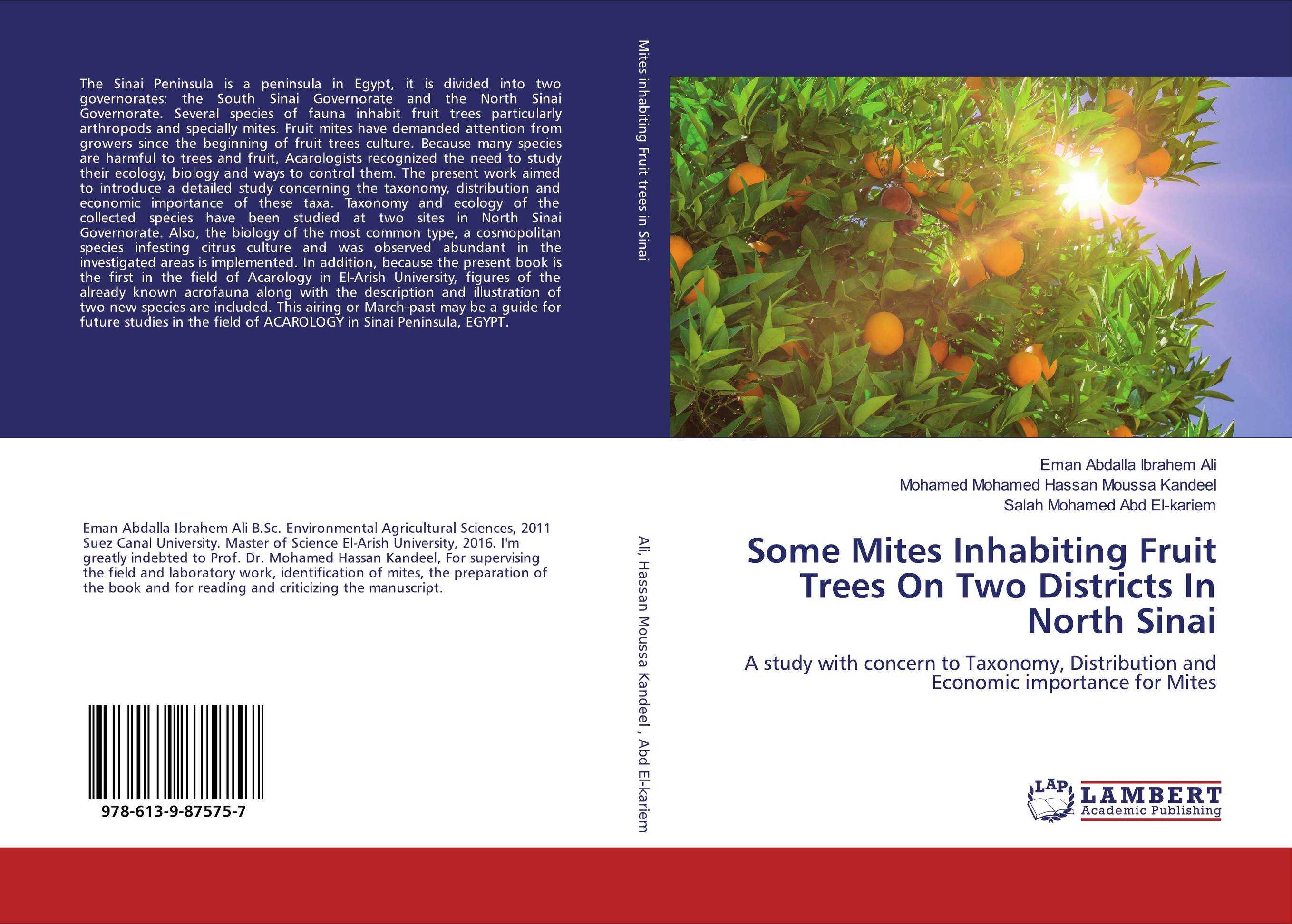 Some Mites Inhabiting Fruit Trees On Two Districts In North Sinai. A study with concern to Taxonomy, Distribution and Economic importance for Mites.