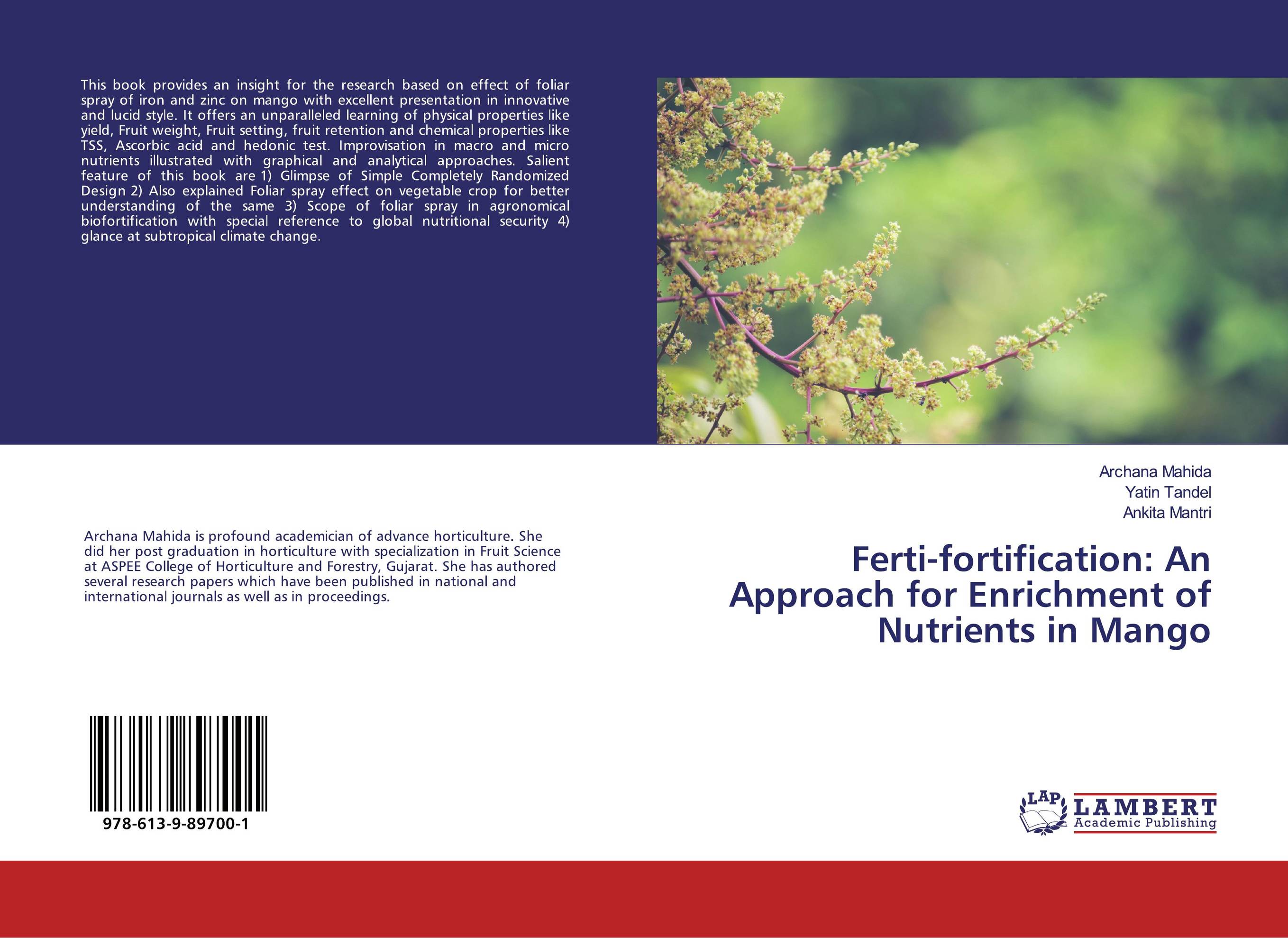 Ferti-fortification: An Approach for Enrichment of Nutrients in Mango..