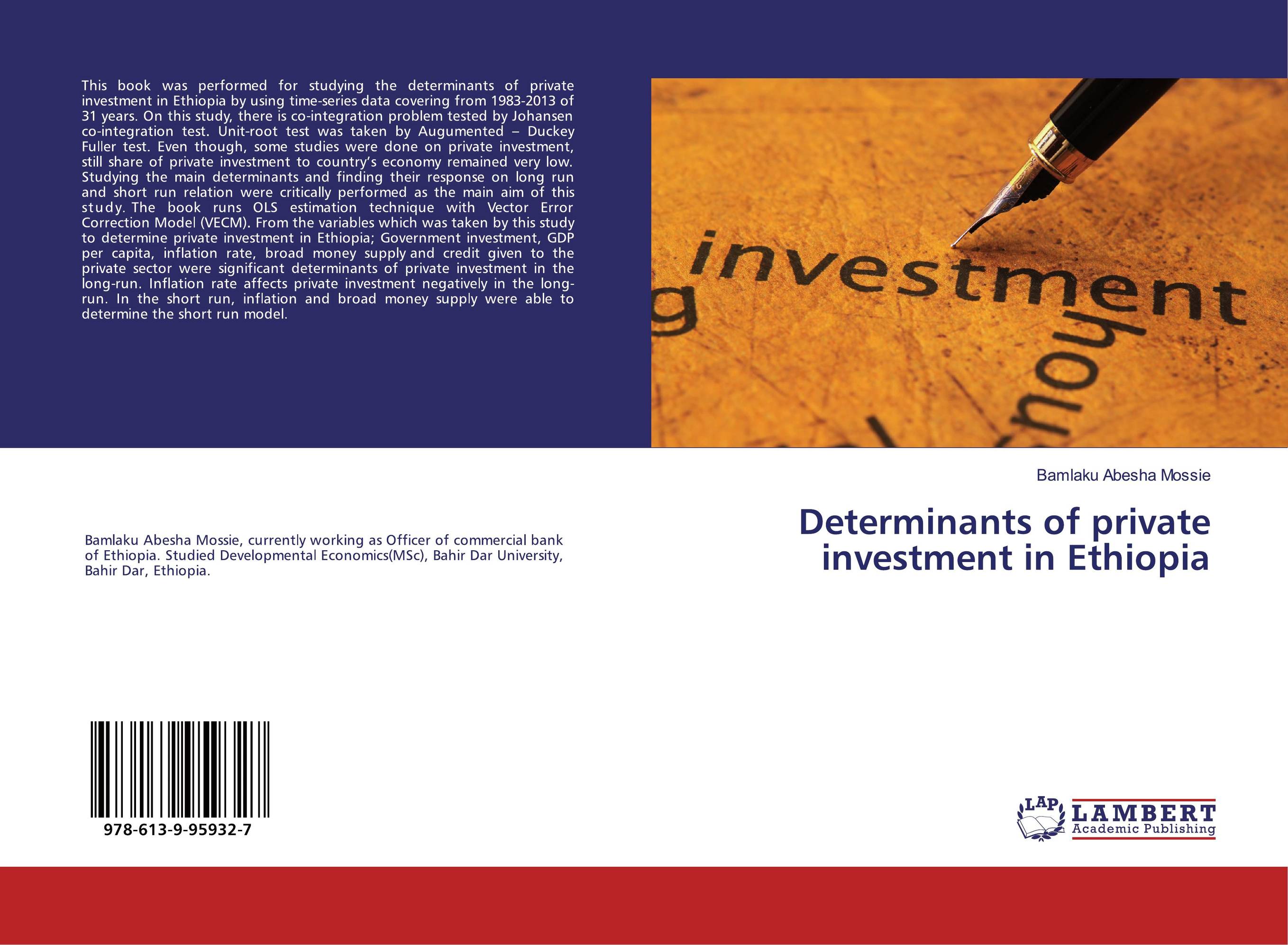 Determinants of private investment in Ethiopia..