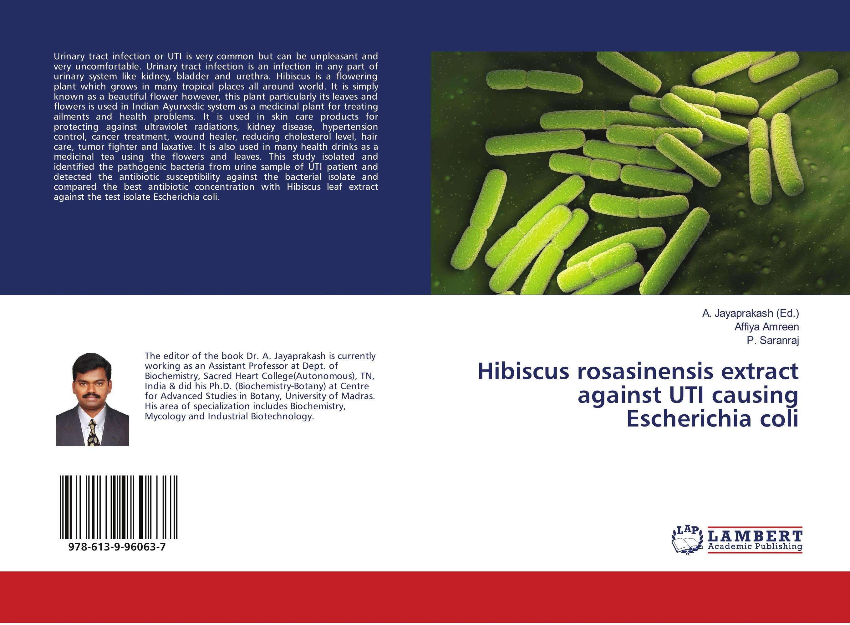 Hibiscus rosasinensis extract against UTI causing Escherichia coli..
