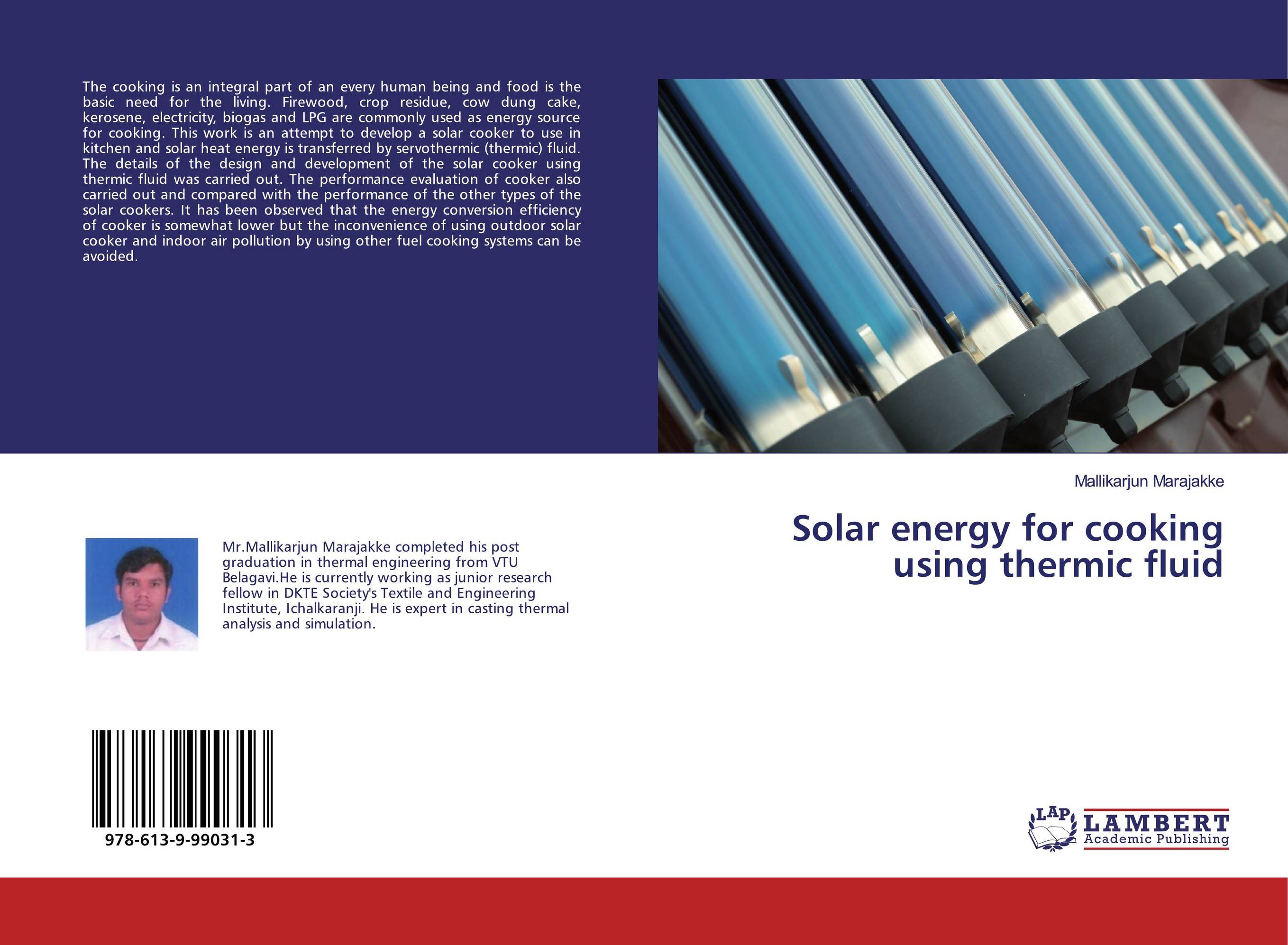 Solar energy for cooking using thermic fluid..