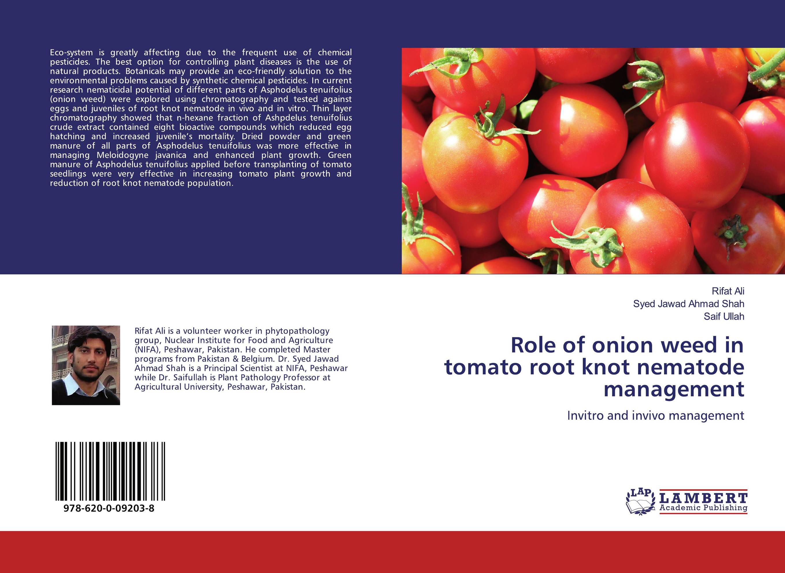 Role of onion weed in tomato root knot nematode management. Invitro and invivo management.