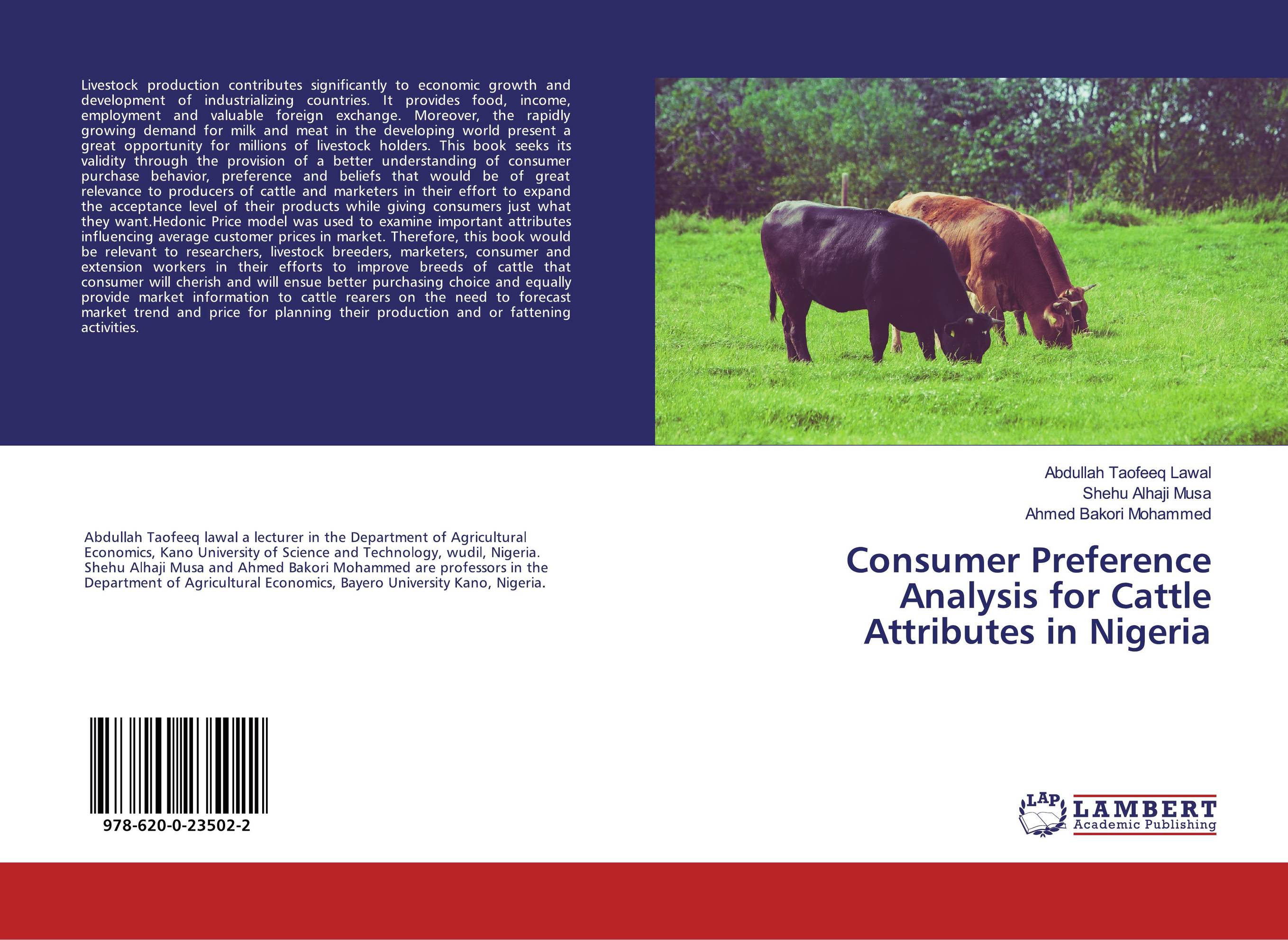 Consumer Preference Analysis for Cattle Attributes in Nigeria..