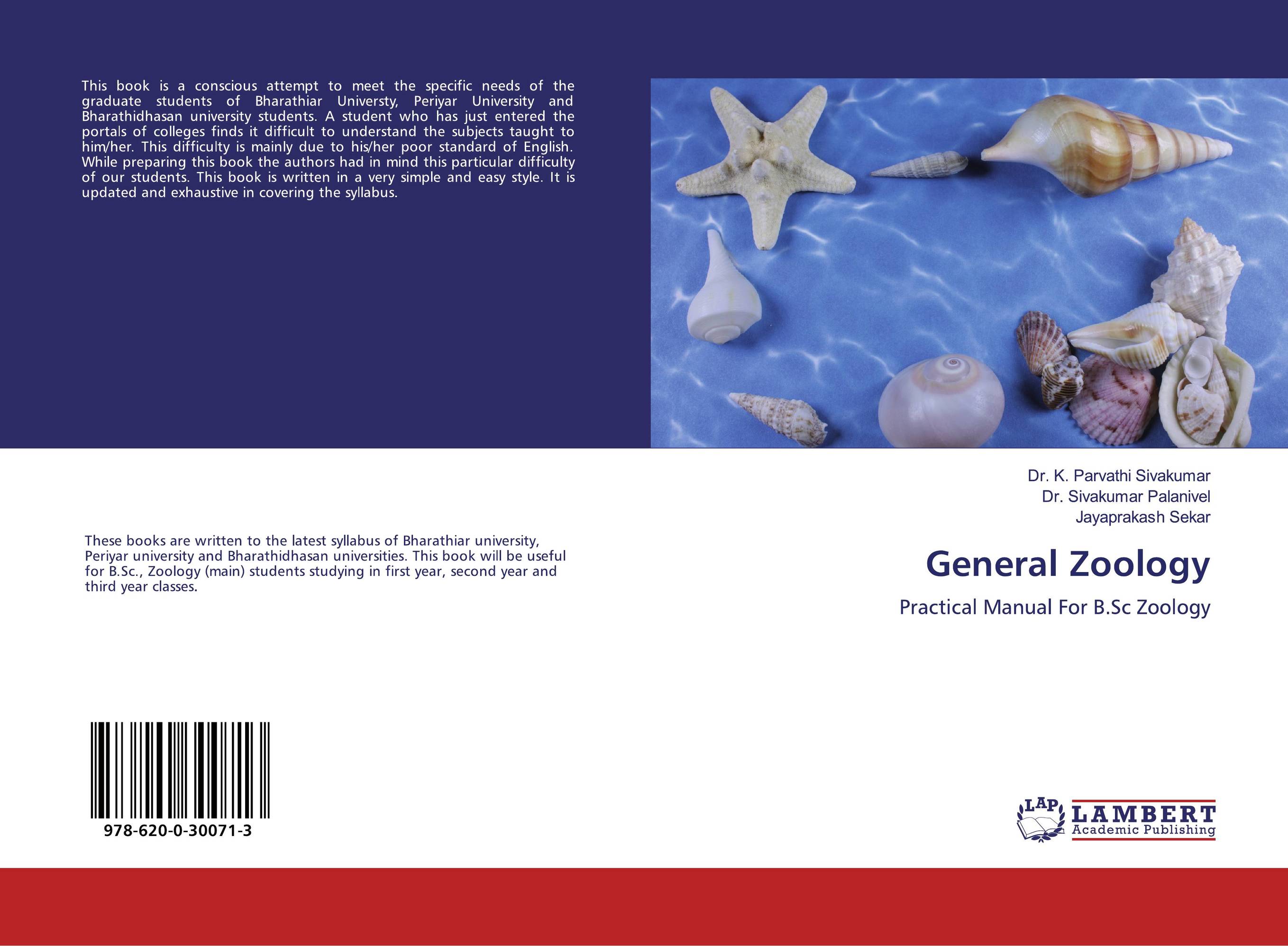 General Zoology. Practical Manual For B.Sc Zoology.