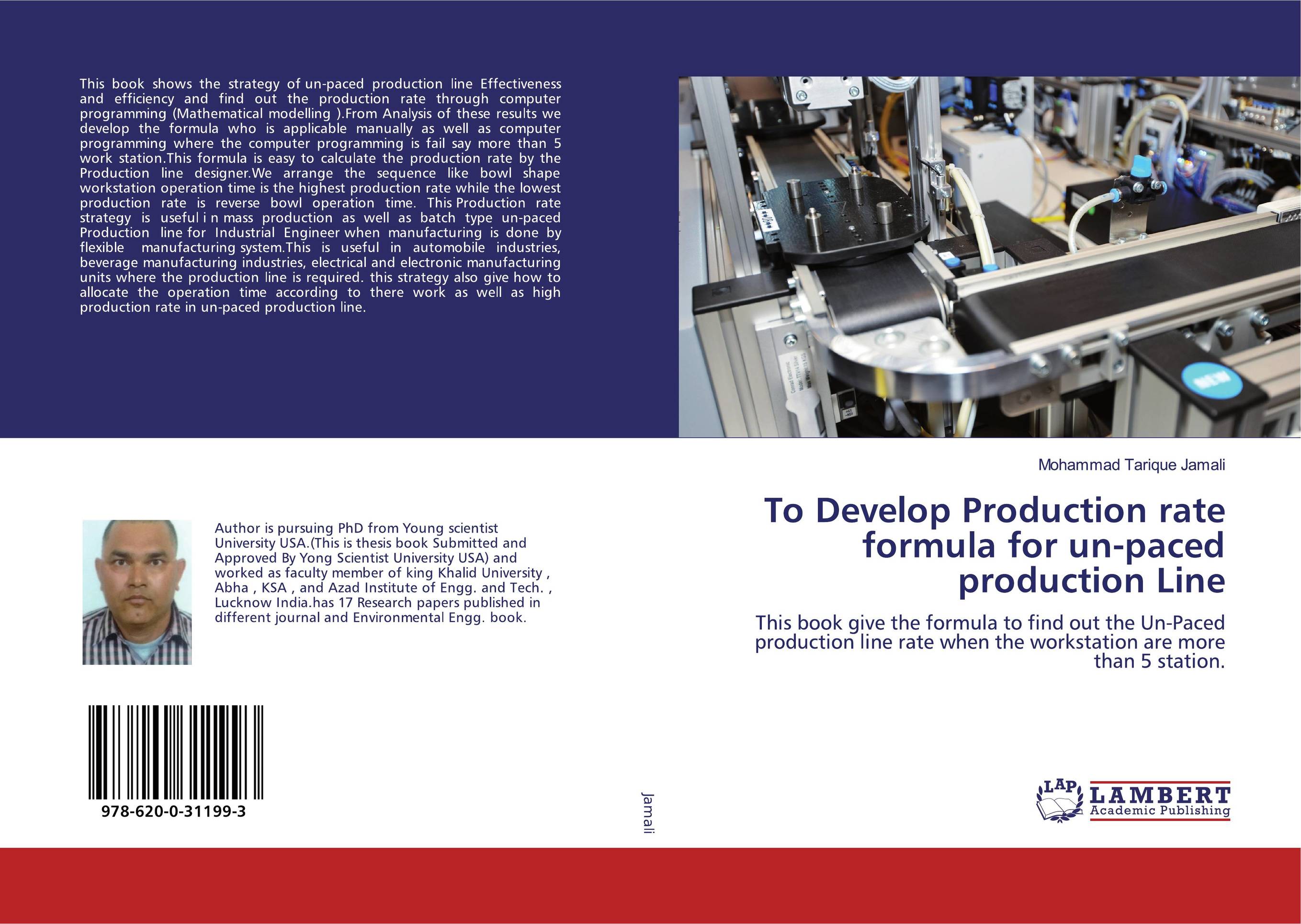 To Develop Production rate formula for un-paced production Line. This book give the formula to find out the Un-Paced production line rate when the workstation are more than 5 station..