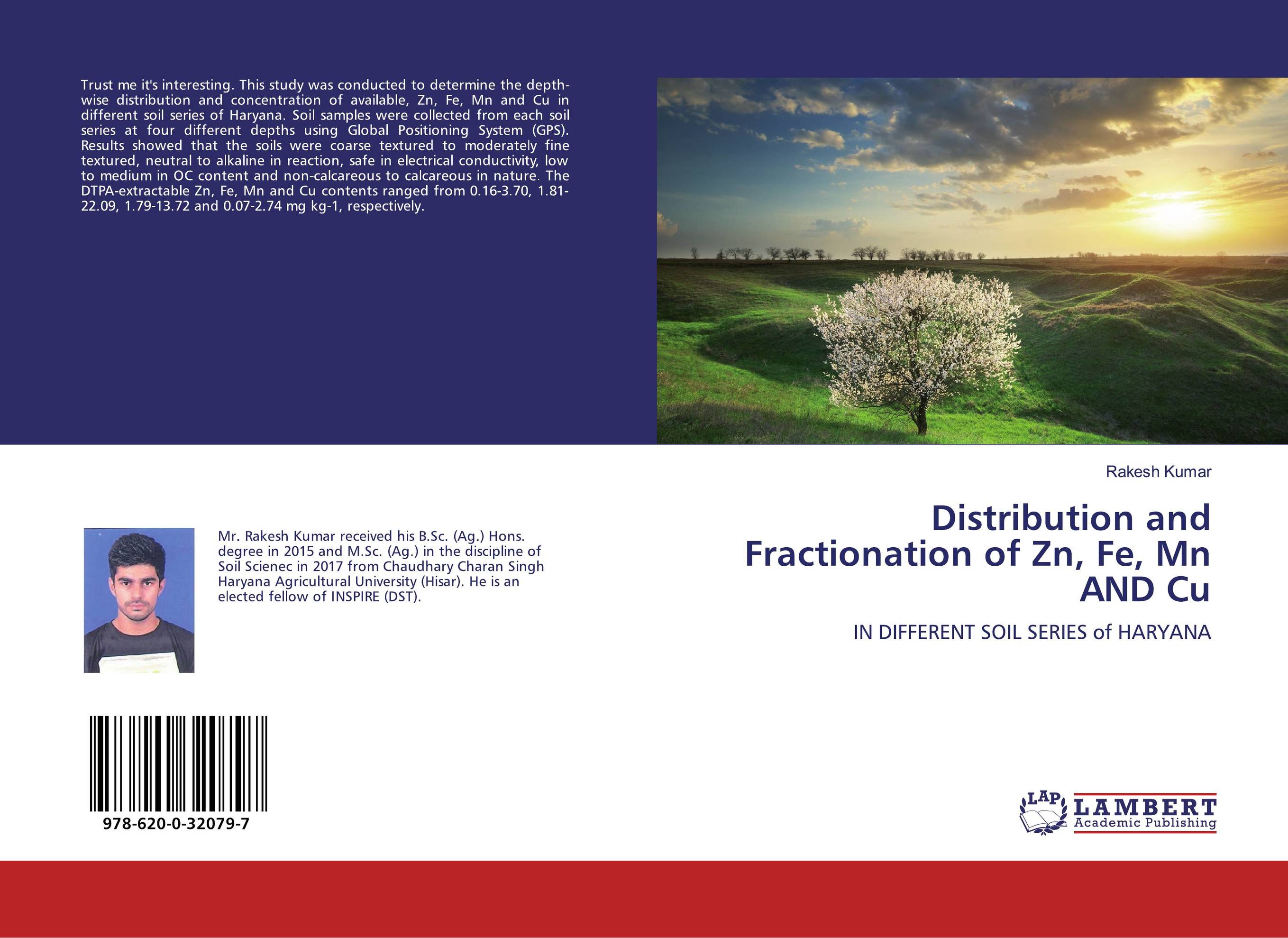 Distribution and Fractionation of Zn, Fe, Mn and Cu. IN DIFFERENT SOIL SERIES of HARYANA.
