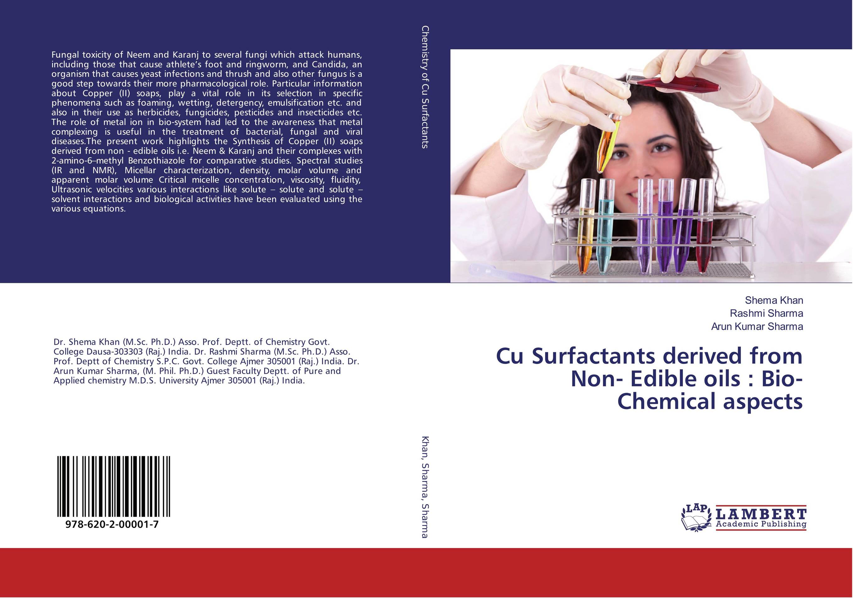 Cu Surfactants derived from Non- Edible oils : Bio-Chemical aspects..