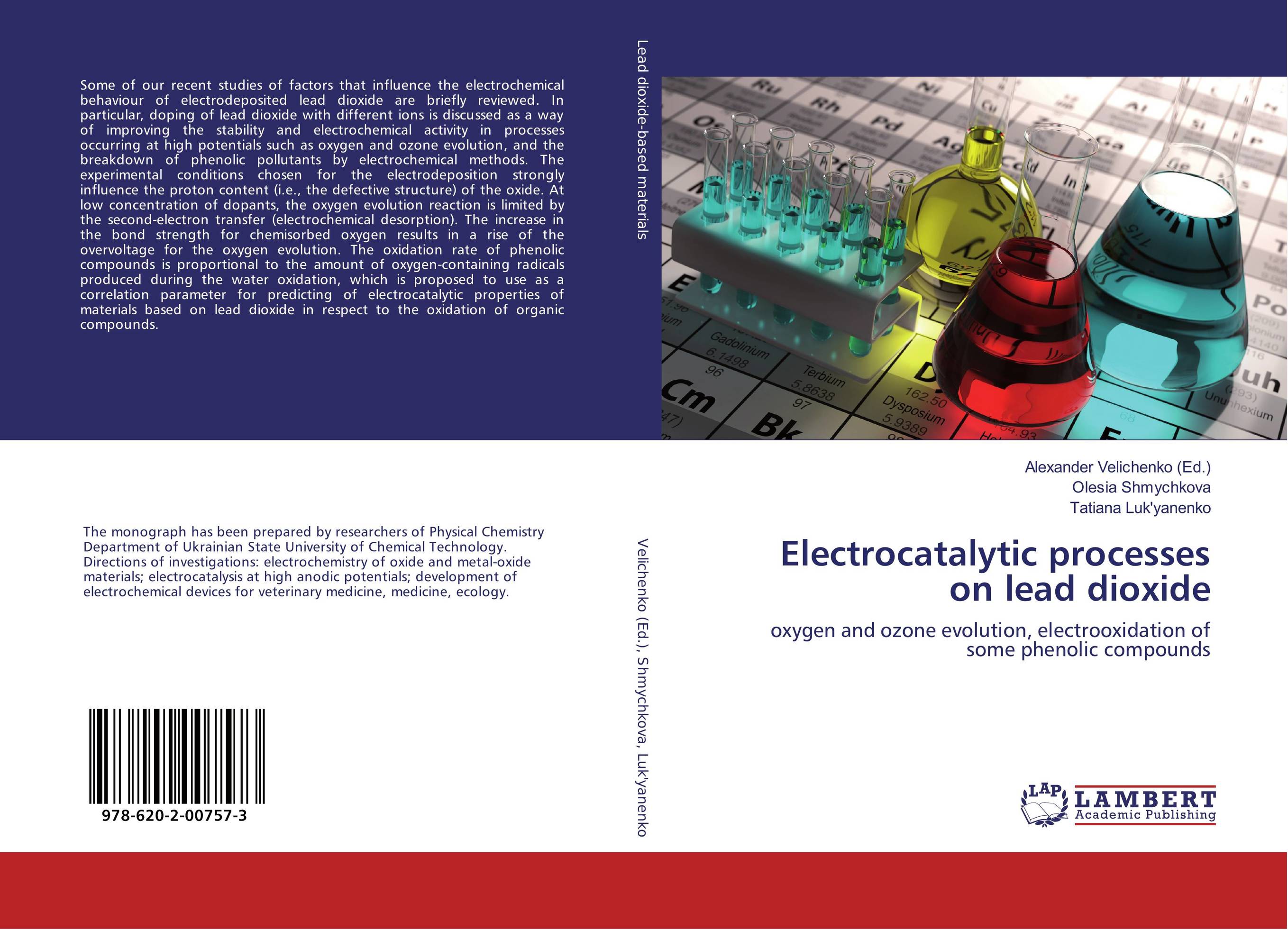 Electrocatalytic processes on lead dioxide. Oxygen and ozone evolution, electrooxidation of some phenolic compounds.