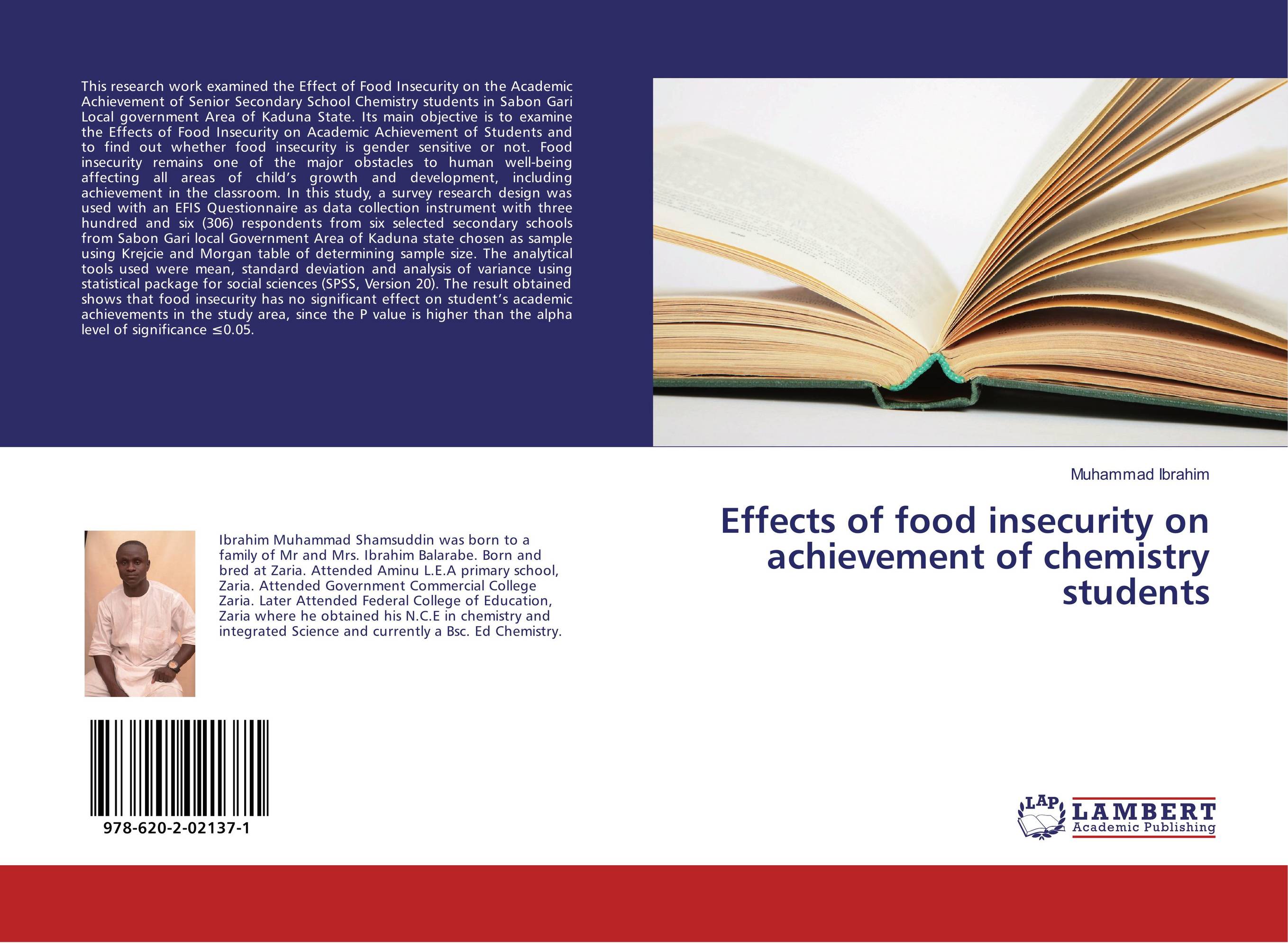 Effects of food insecurity on achievement of chemistry students..