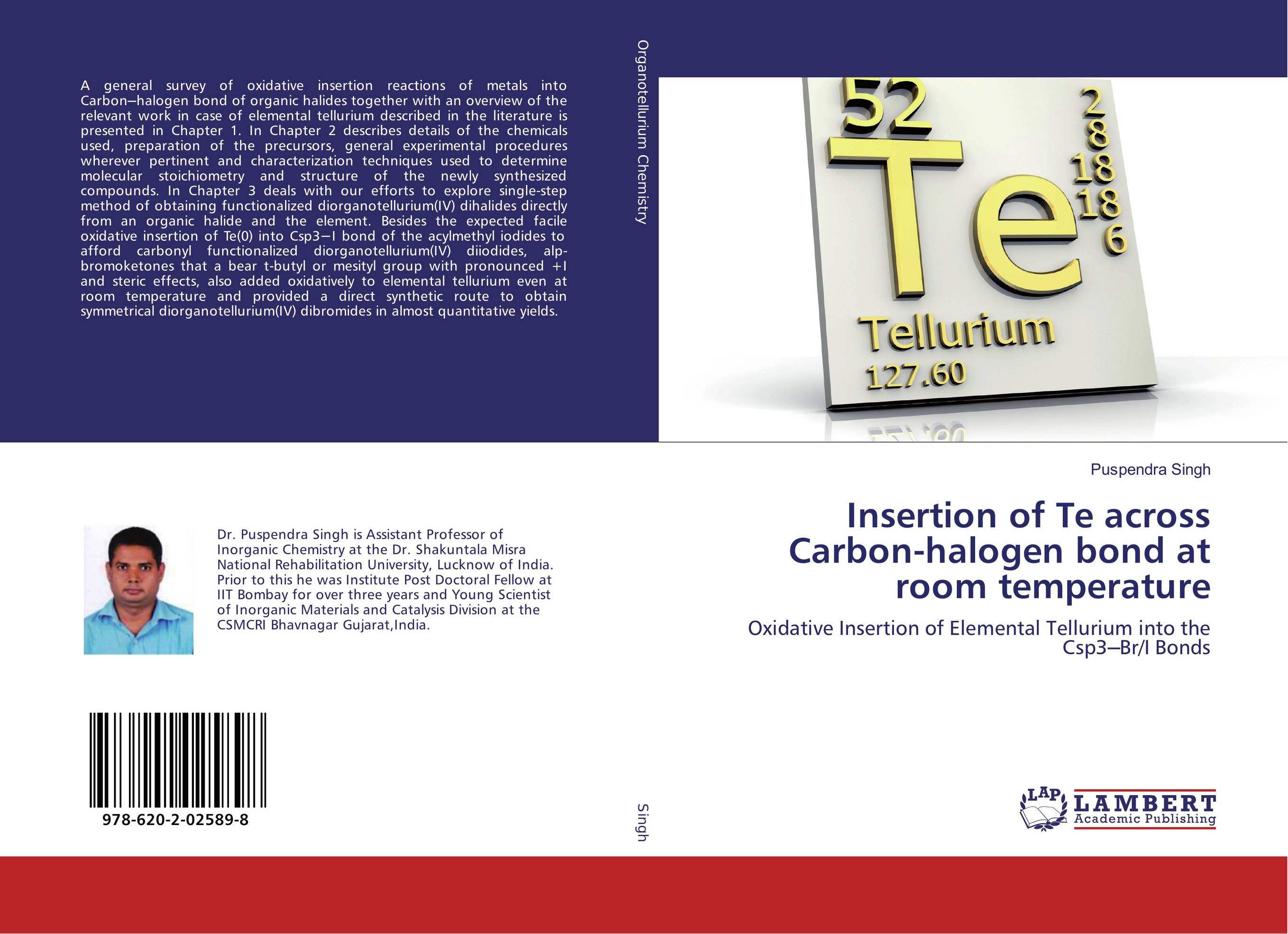 Insertion of Te across Carbon-halogen bond at room temperature. Oxidative Insertion of Elemental Tellurium into the Csp3?Br/I Bonds.