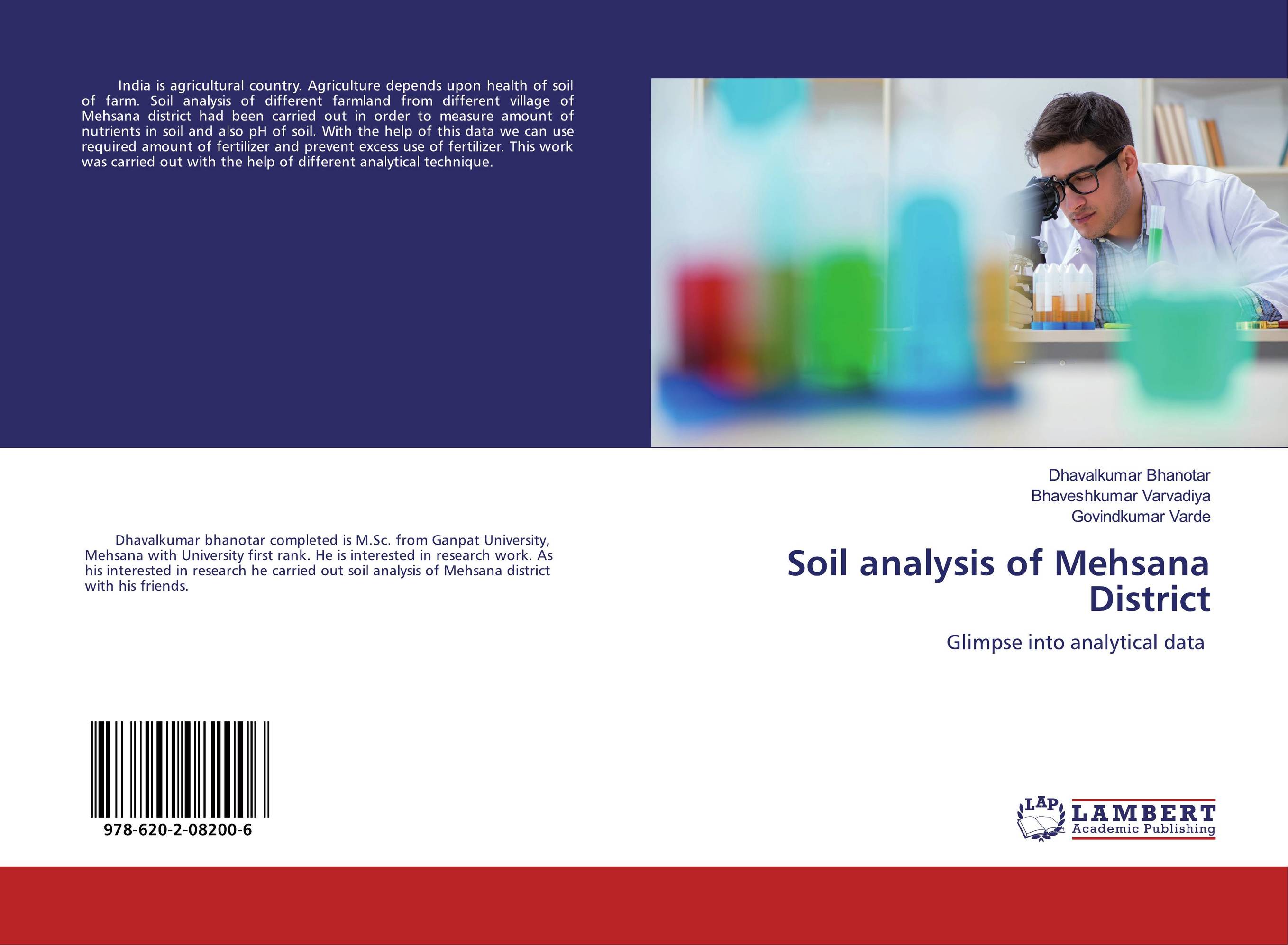 Soil analysis of Mehsana District. Glimpse into analytical data.