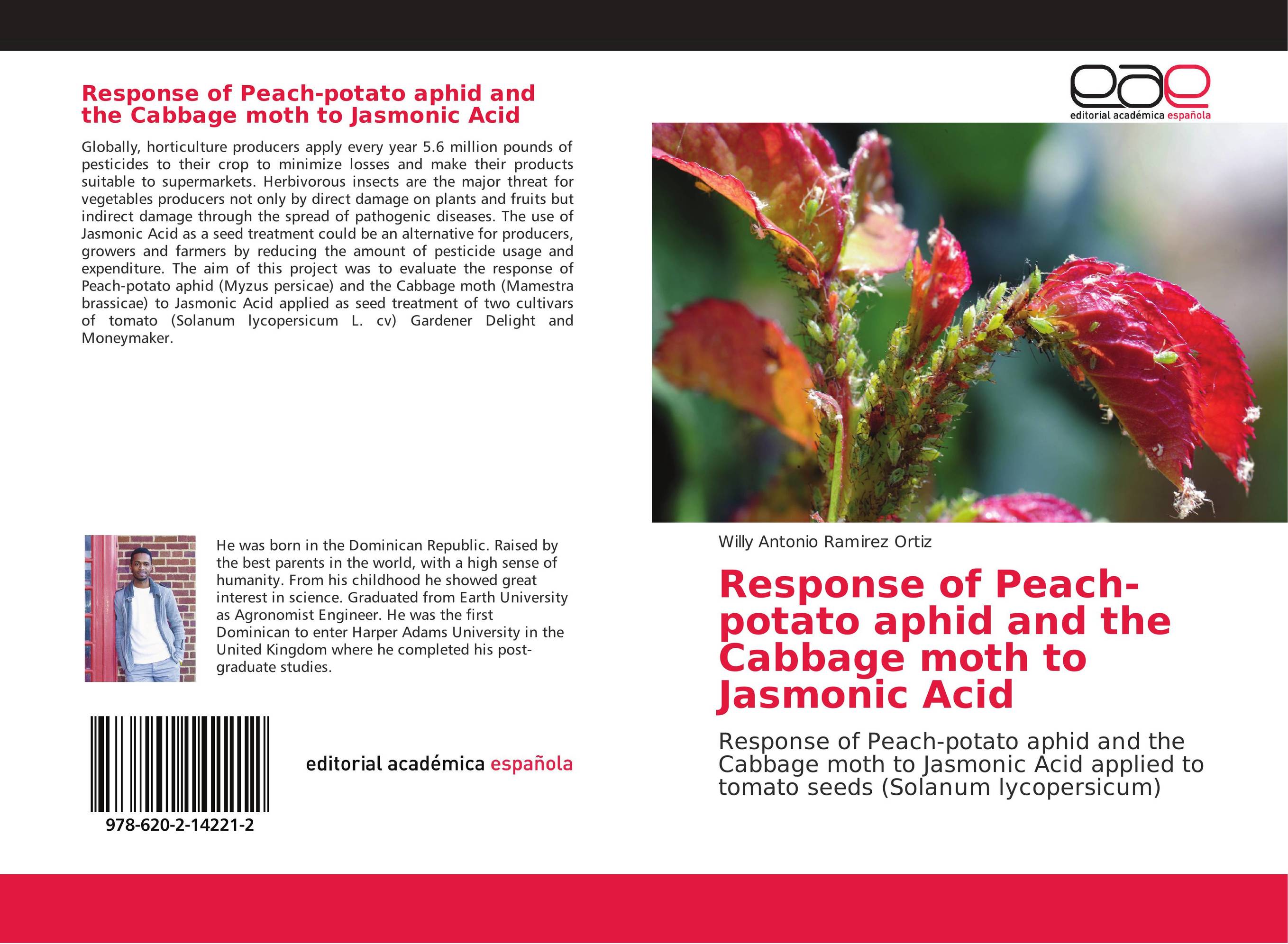 Response of Peach-potato aphid and the Cabbage moth to Jasmonic Acid. Response of Peach-potato aphid and the Cabbage moth to Jasmonic Acid applied to tomato seeds (Solanum lycopersicum).
