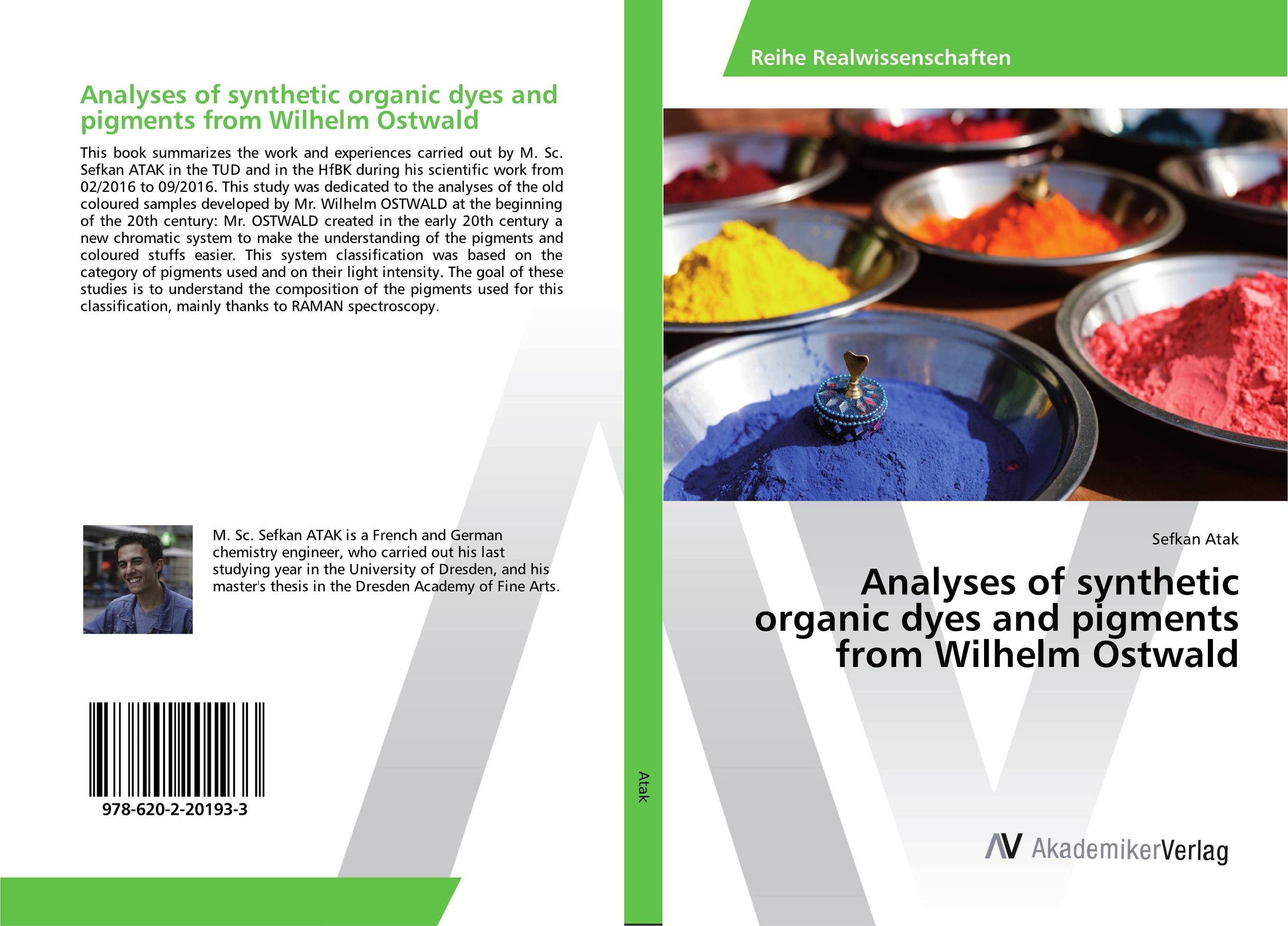 Analyses of synthetic organic dyes and pigments from Wilhelm Ostwald..