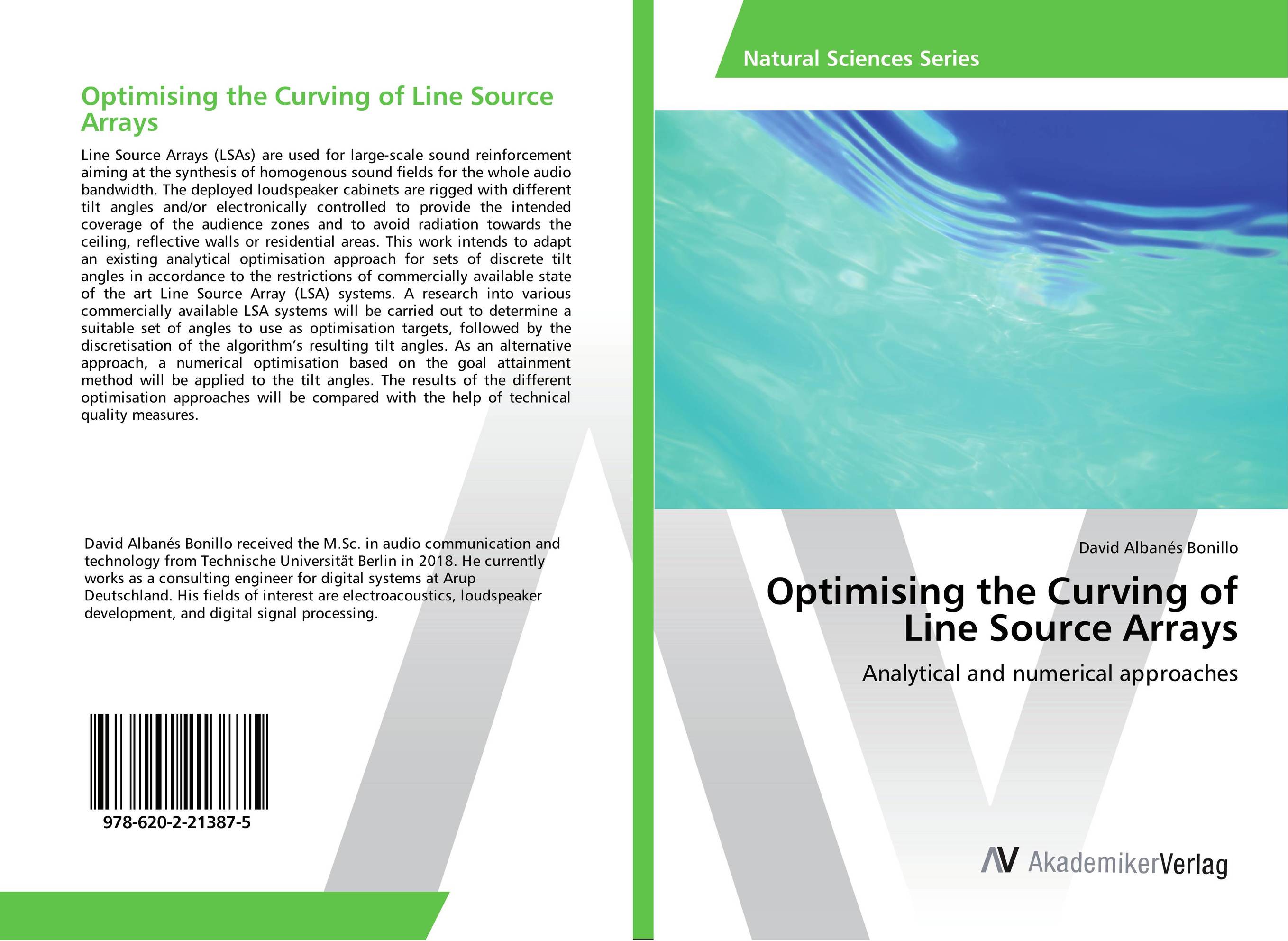 Optimising the Curving of Line Source Arrays. Analytical and numerical approaches.