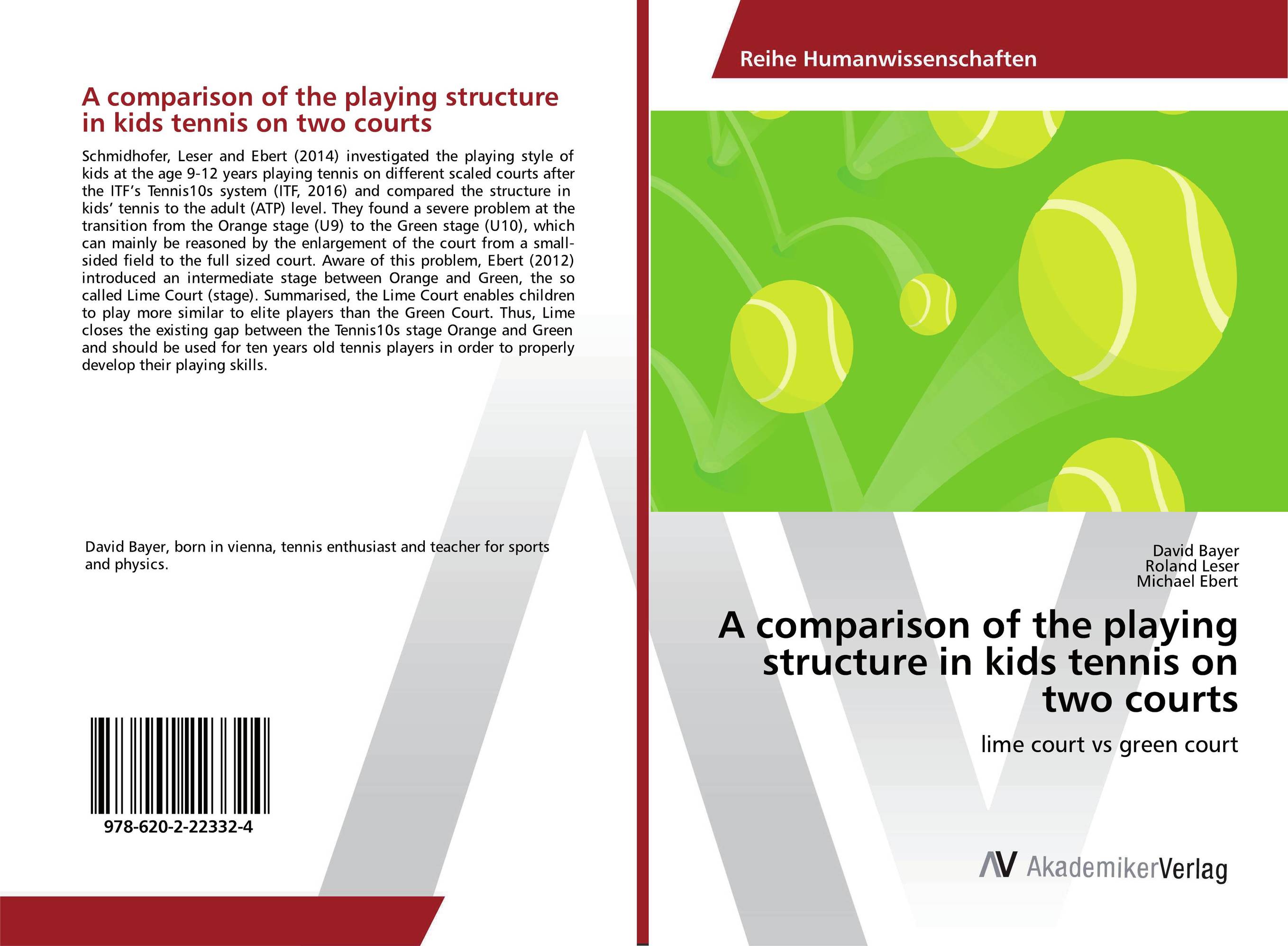 A comparison of the playing structure in kids tennis on two courts. Lime court vs green court.