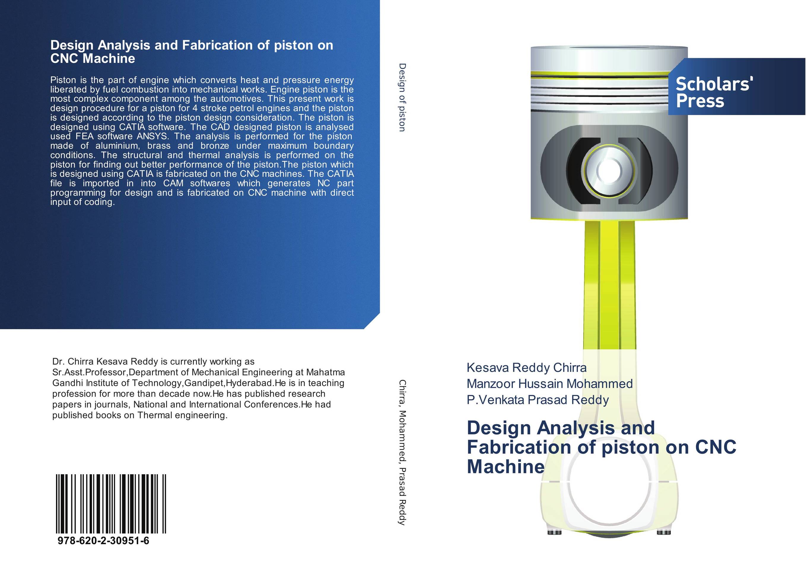 Design Analysis and Fabrication of piston on CNC Machine..