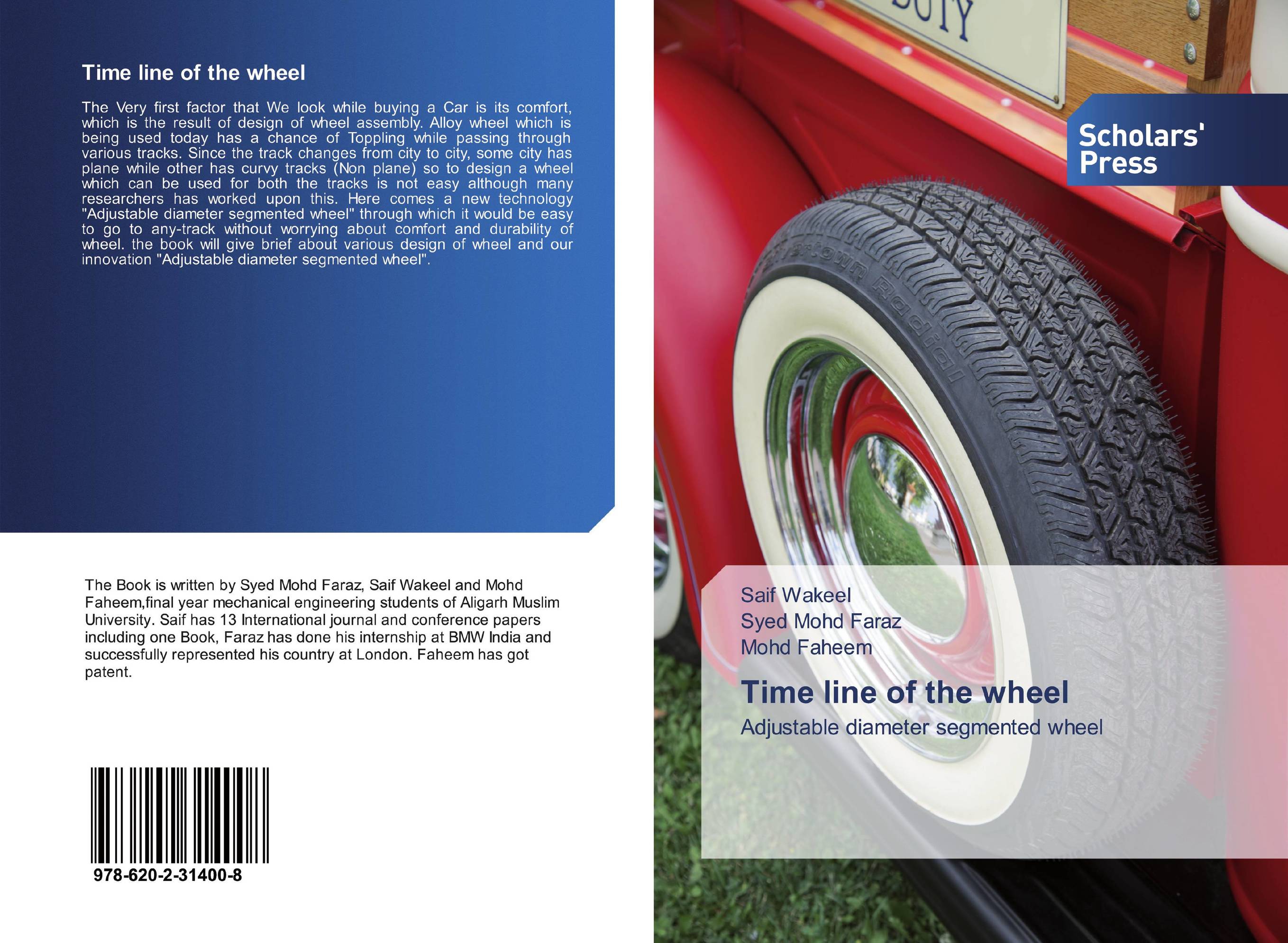 Time line of the wheel. Adjustable diameter segmented wheel.